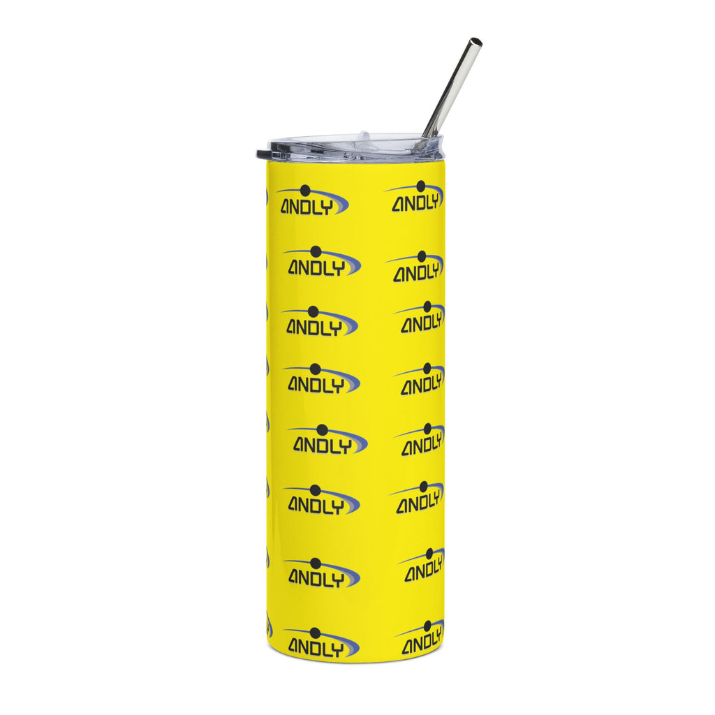 Yellow Branded 20oz Stainless Tumbler — Andly Logo Travel Cup