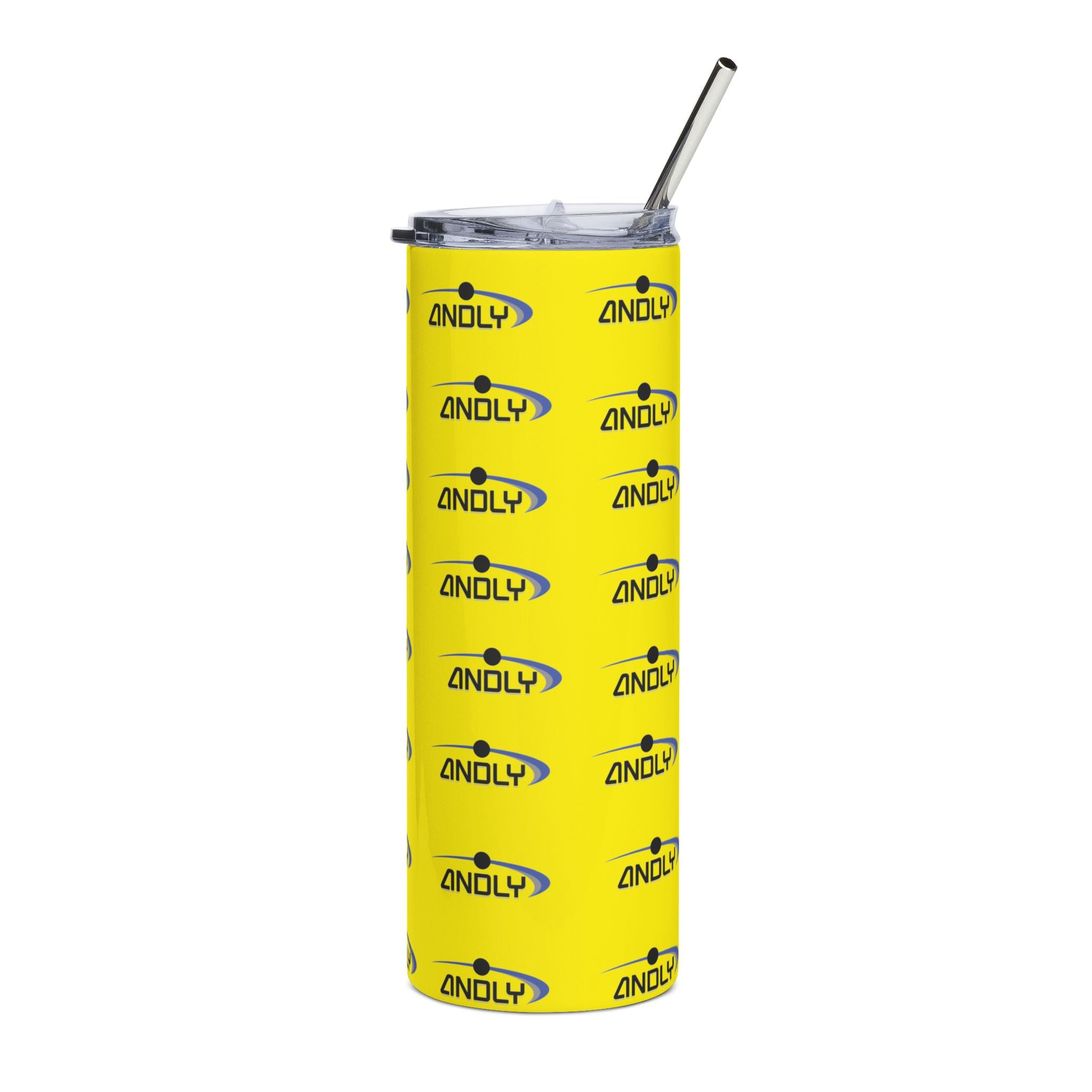 Yellow Branded 20oz Stainless Tumbler — Andly Logo Travel Cup