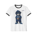 Bear Streetwear Ringer T-Shirt — Cool Teddy in Blue Outfit