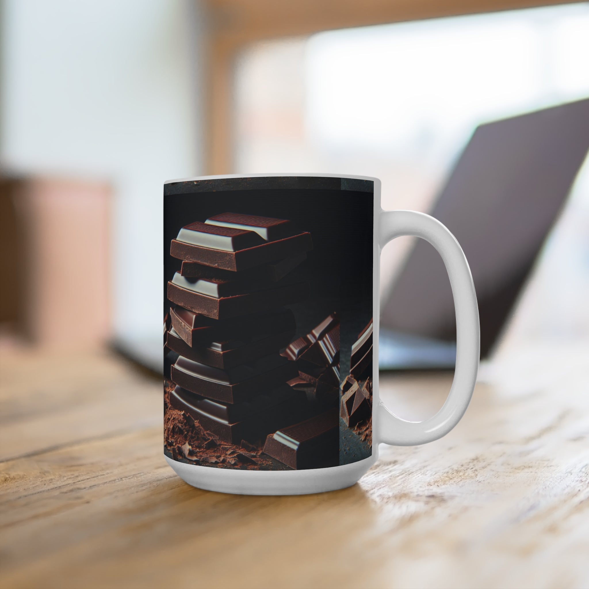 Chocolate Bar Photo Mug — 15oz Ceramic Coffee Cup