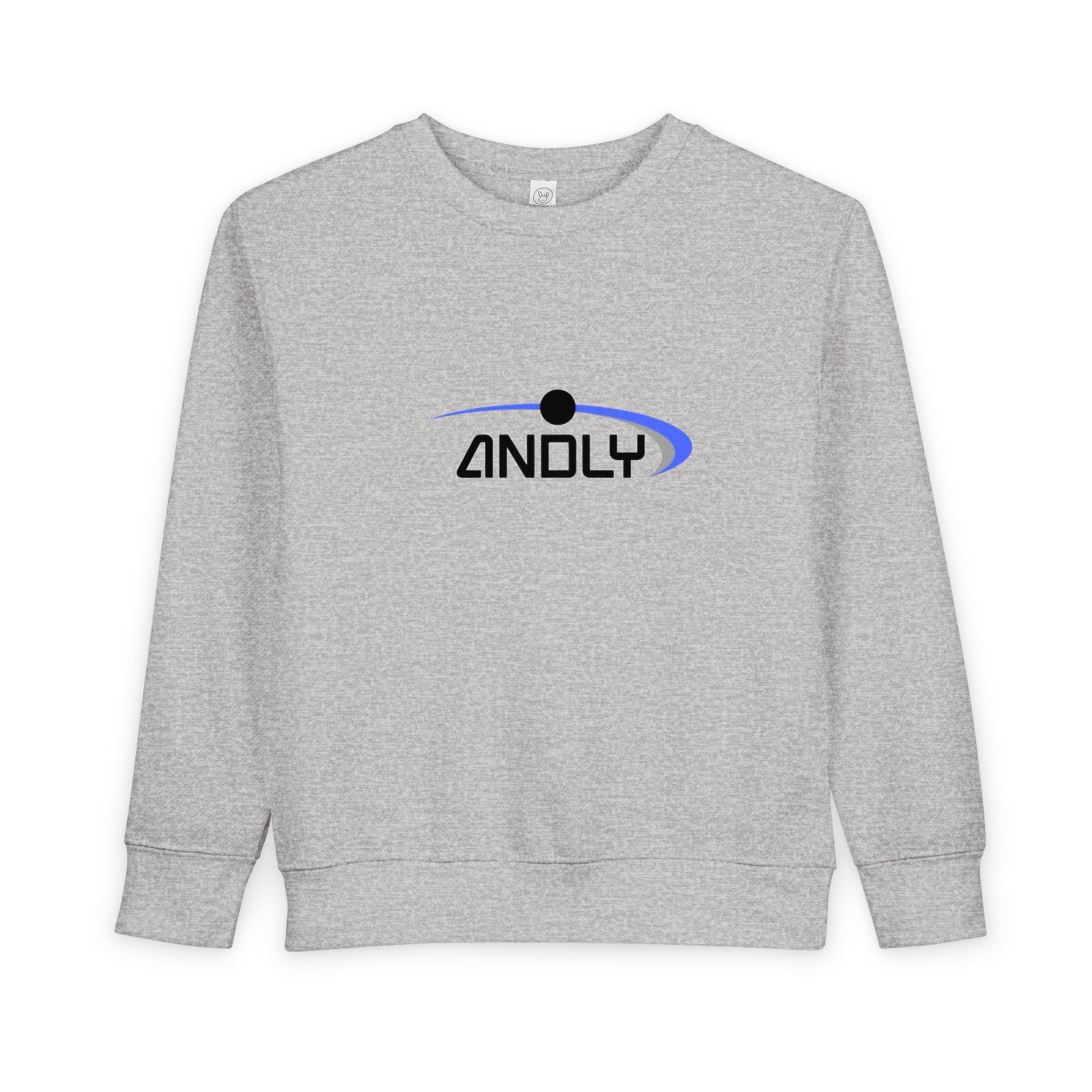 Toddler Sweatshirt - 'ANDLY' Retro Logo Kids Pullover, Cozy Neutral Crewneck