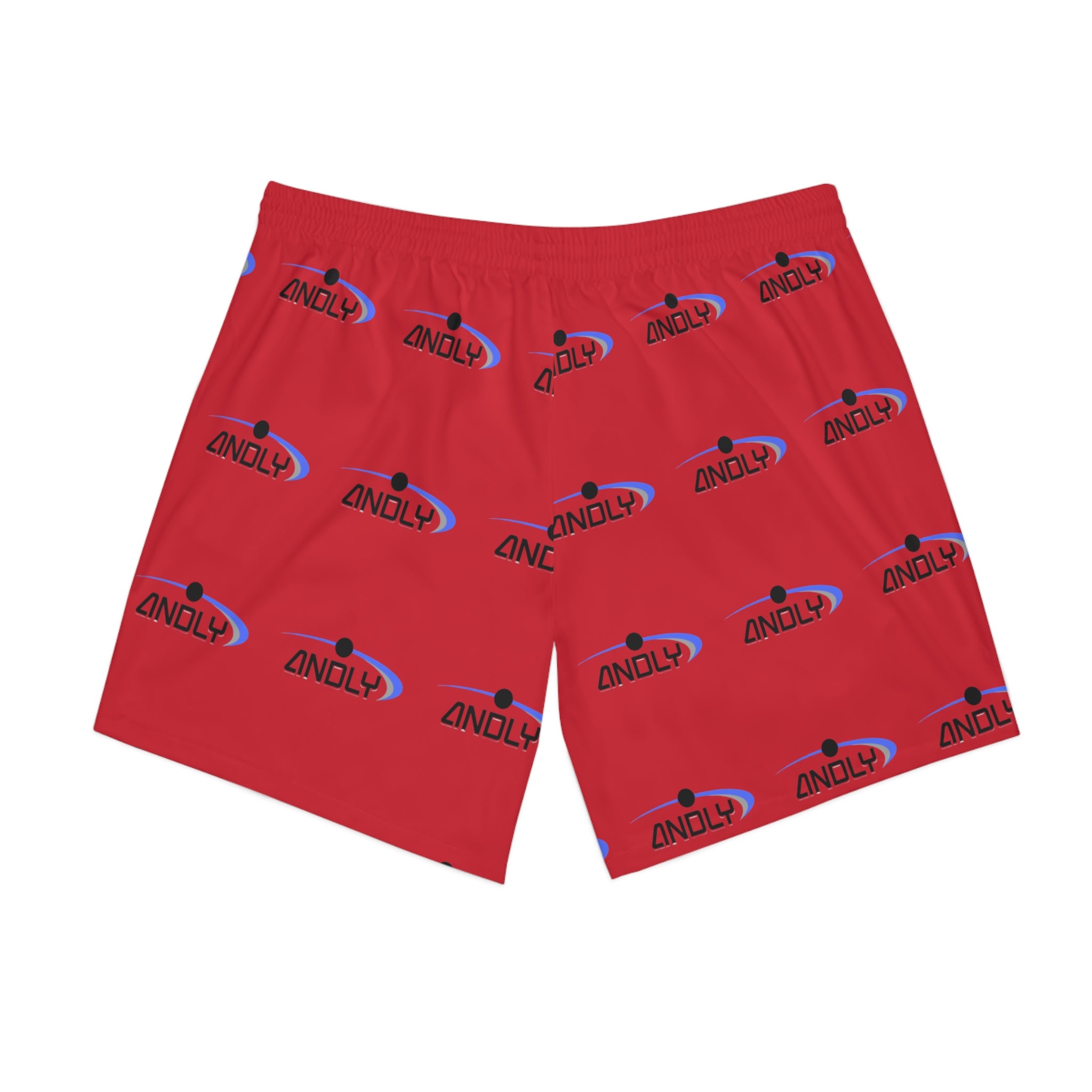 Men's Red Surf-Style Beach Shorts — ANOLY All-Over Print