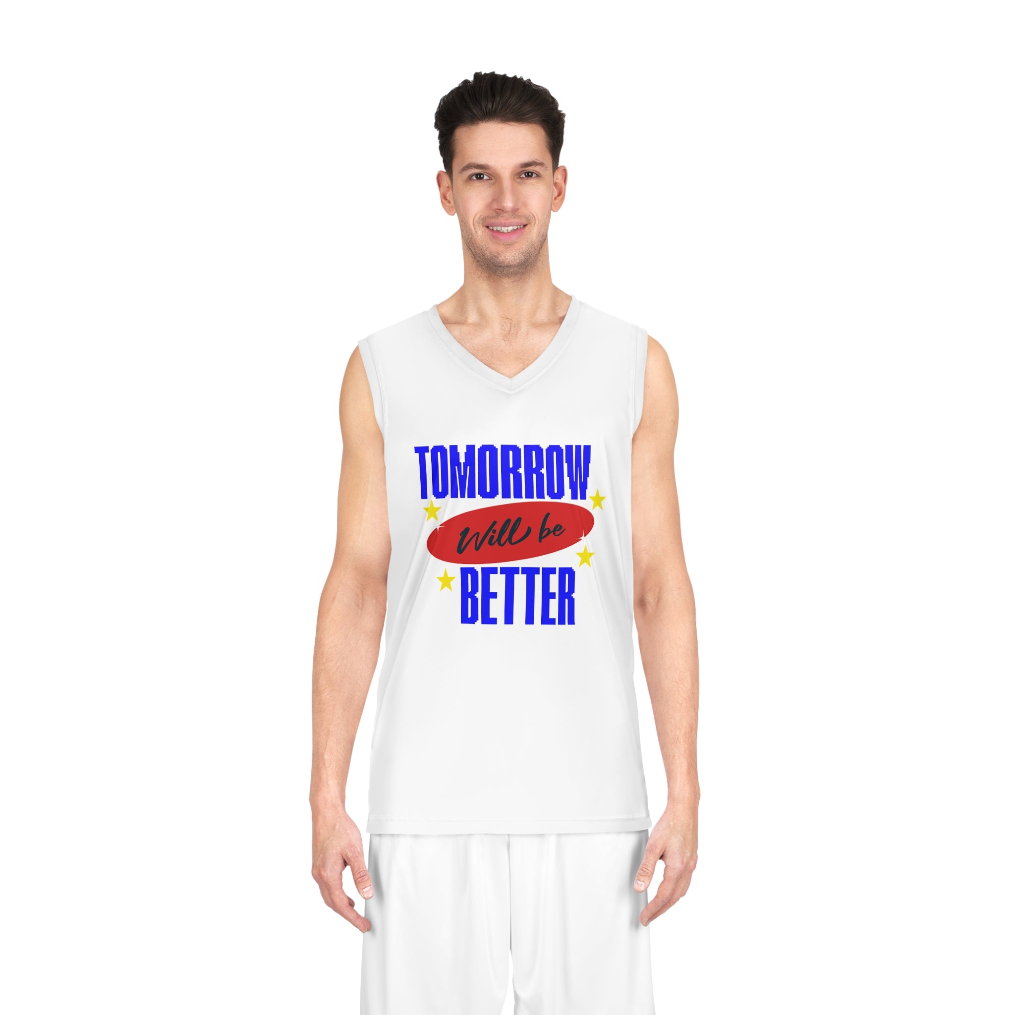 Tomorrow Will Be Better Basketball Jersey - Motivational Sports Tank