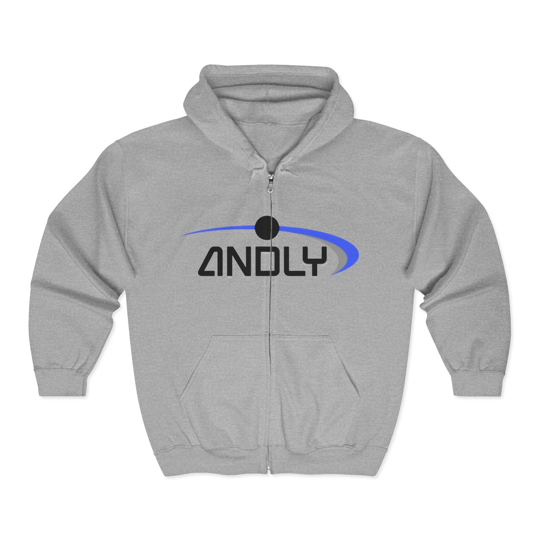 Andly Logo Zip Hoodie – Full-Zip Graphic Sweatshirt