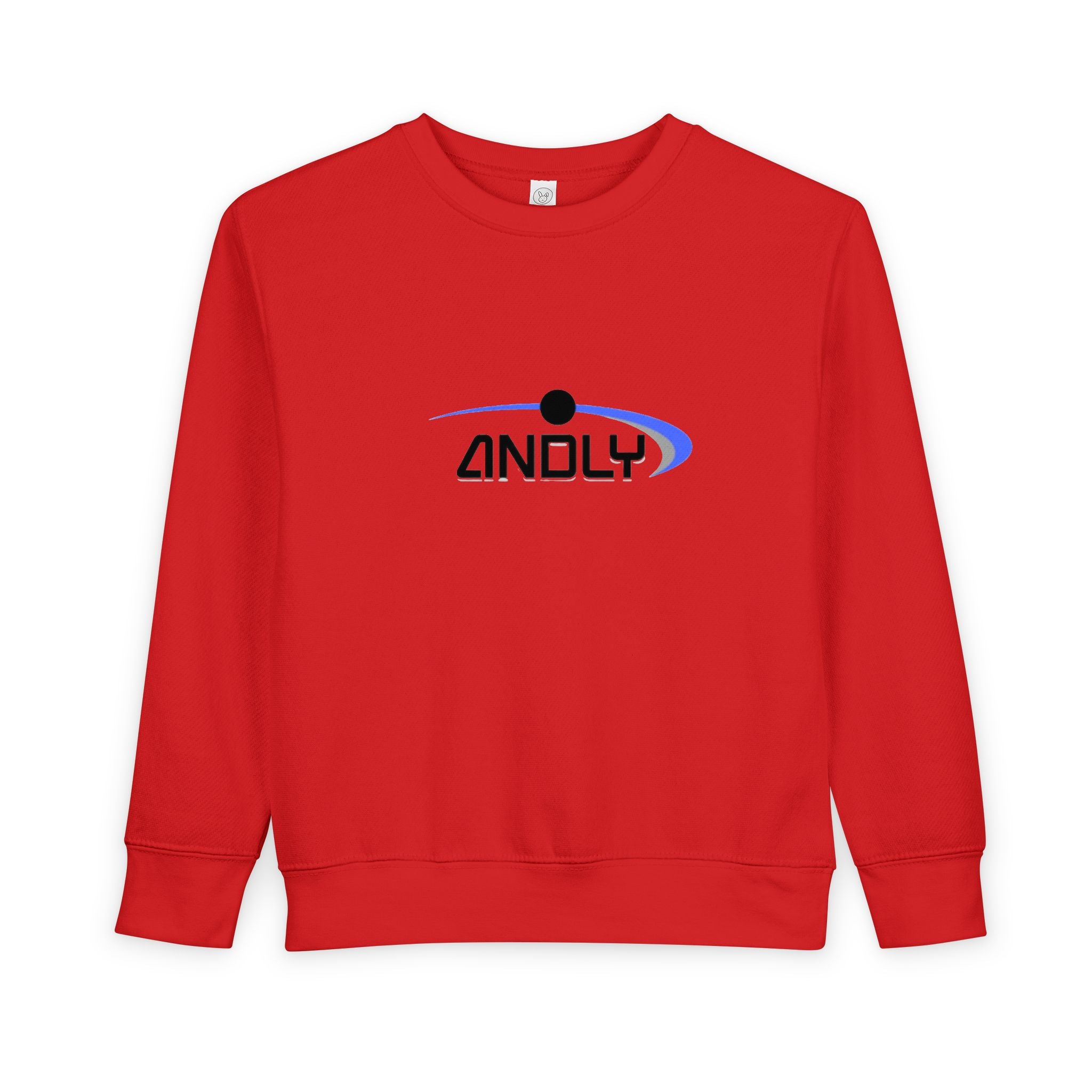 Toddler Sweatshirt - 'ANDLY' Retro Logo Kids Pullover, Cozy Neutral Crewneck