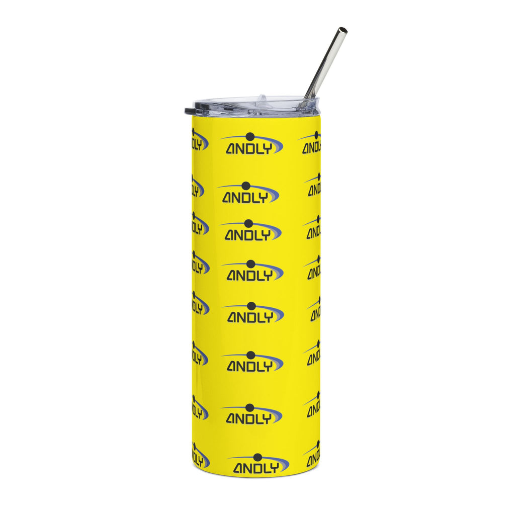 Yellow Branded 20oz Stainless Tumbler — Andly Logo Travel Cup