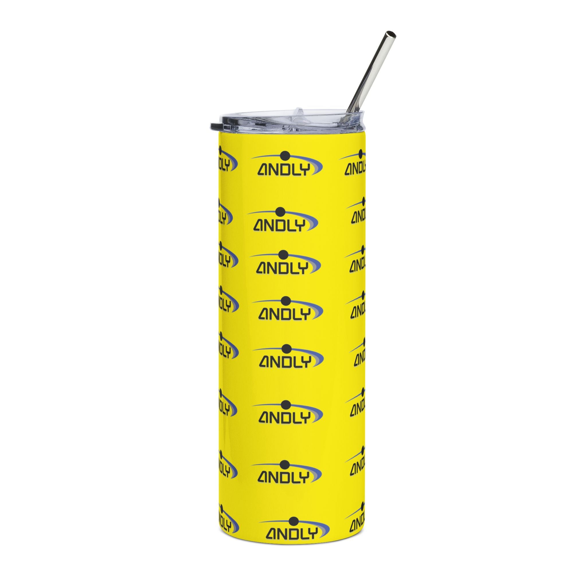 Yellow Branded 20oz Stainless Tumbler — Andly Logo Travel Cup