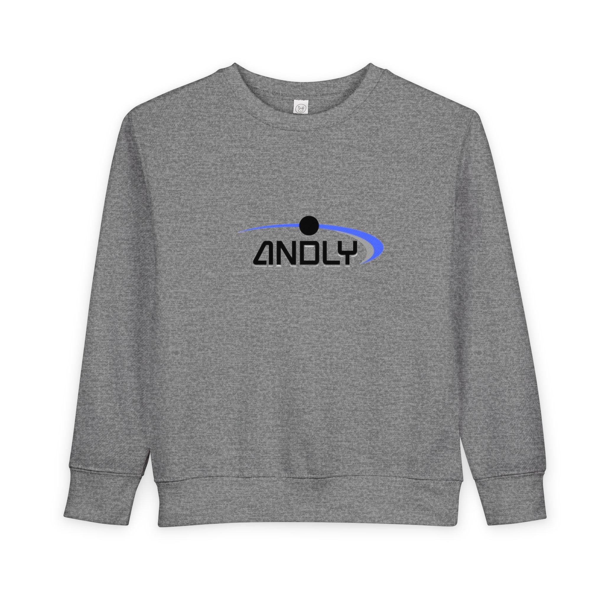 Toddler Sweatshirt - 'ANDLY' Retro Logo Kids Pullover, Cozy Neutral Crewneck
