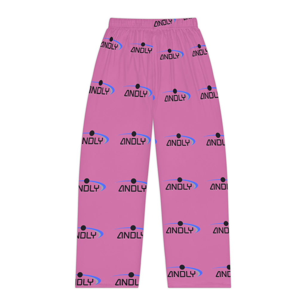 Pink Branded Women's Pajama Pants - All-Over Print 'ANDLY' Lounge Trousers