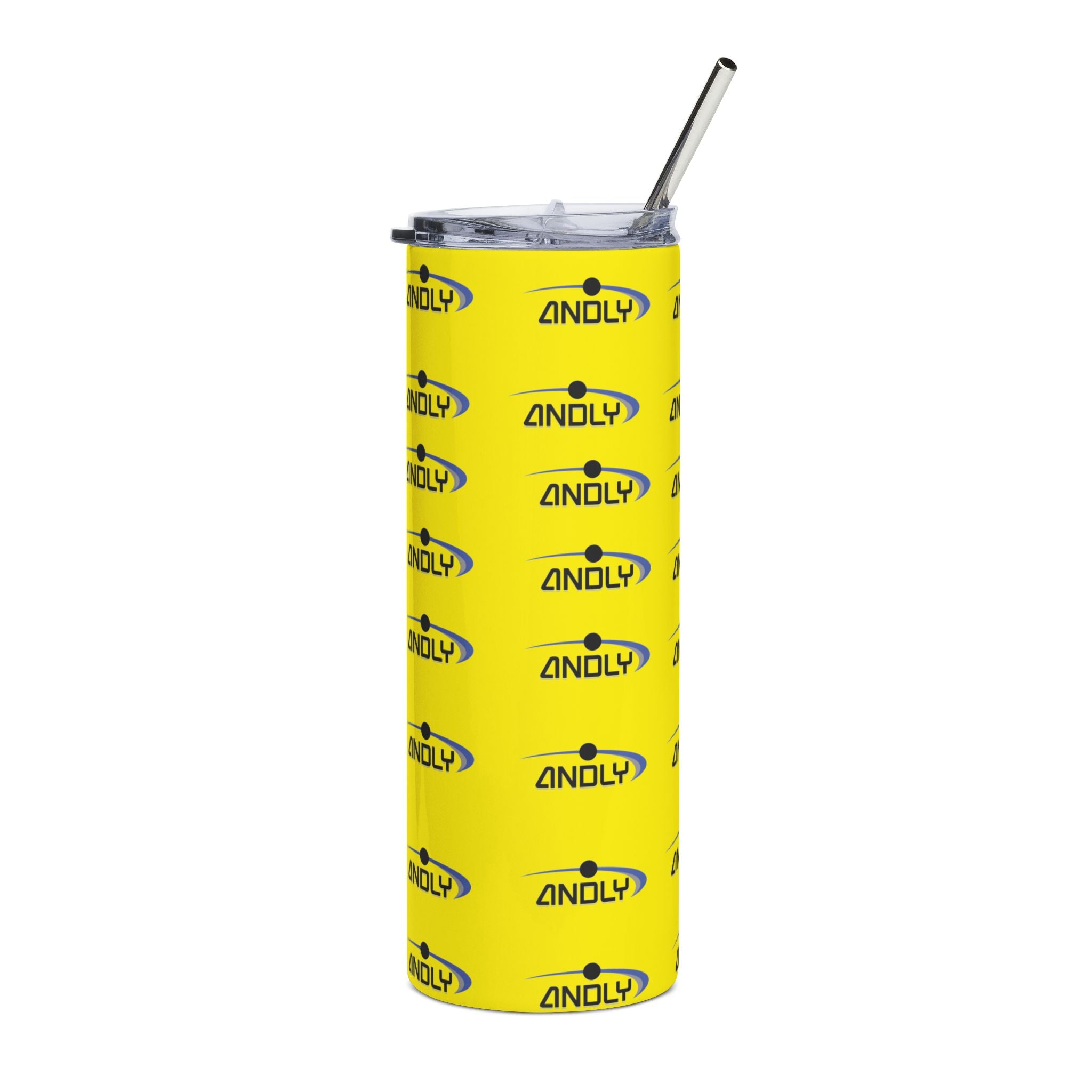 Yellow Branded 20oz Stainless Tumbler — Andly Logo Travel Cup