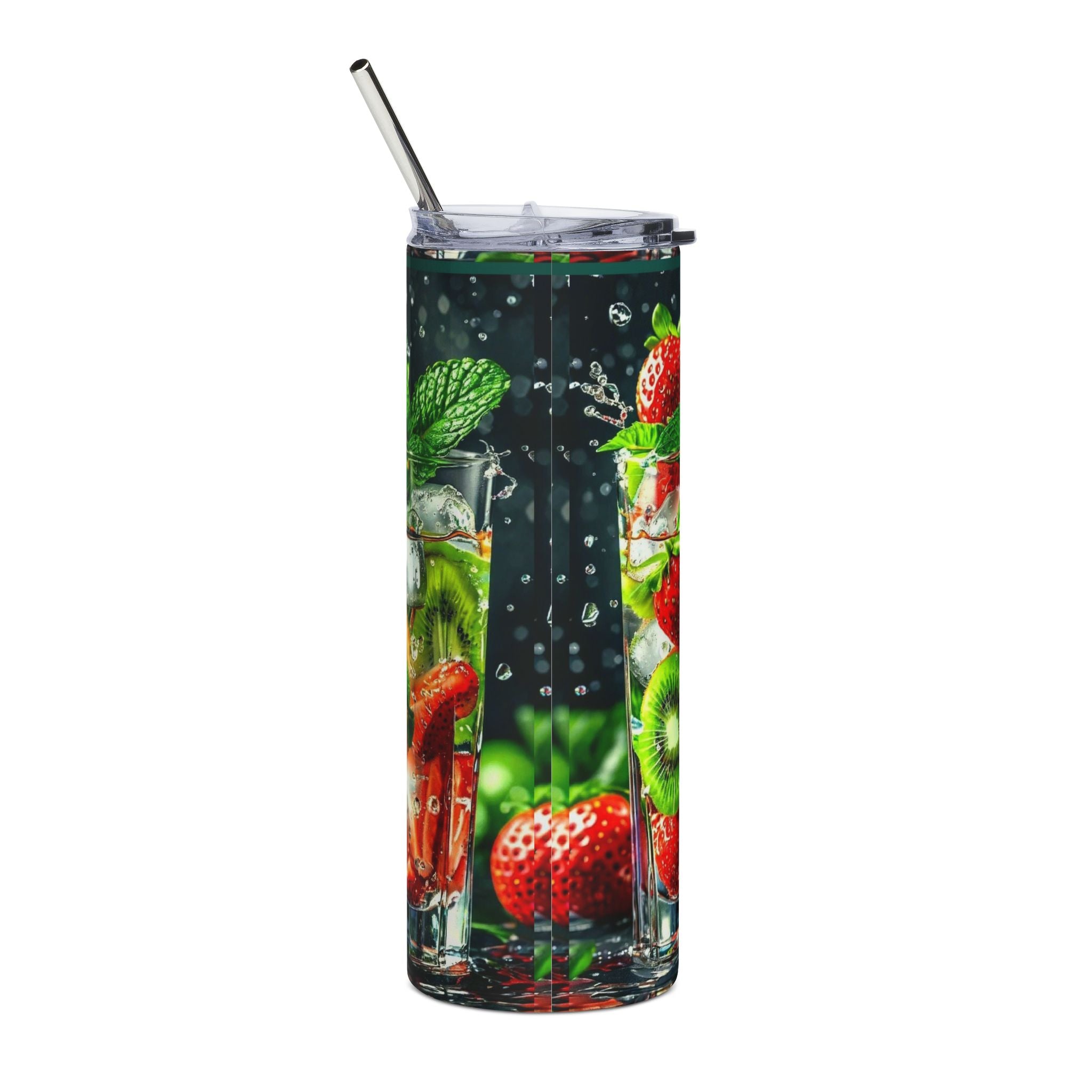 20oz Stainless Tumbler — Fresh Fruit Infusion Design (Straw-Ready)