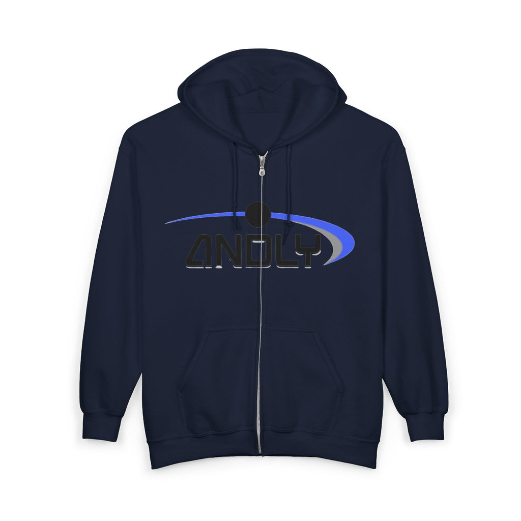Andly Logo Zip Hoodie – Full-Zip Graphic Sweatshirt