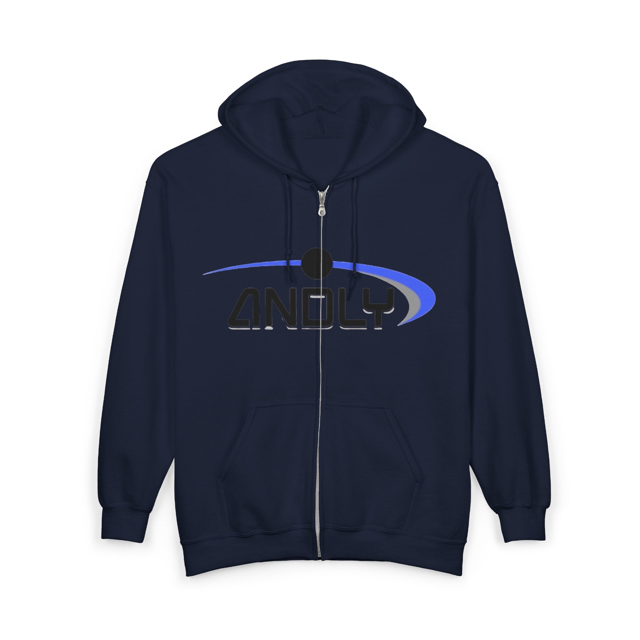 Andly Logo Zip Hoodie – Full-Zip Graphic Sweatshirt