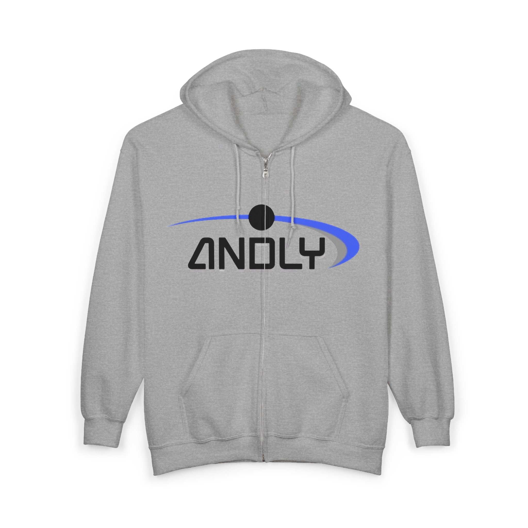 Andly Logo Zip Hoodie – Full-Zip Graphic Sweatshirt