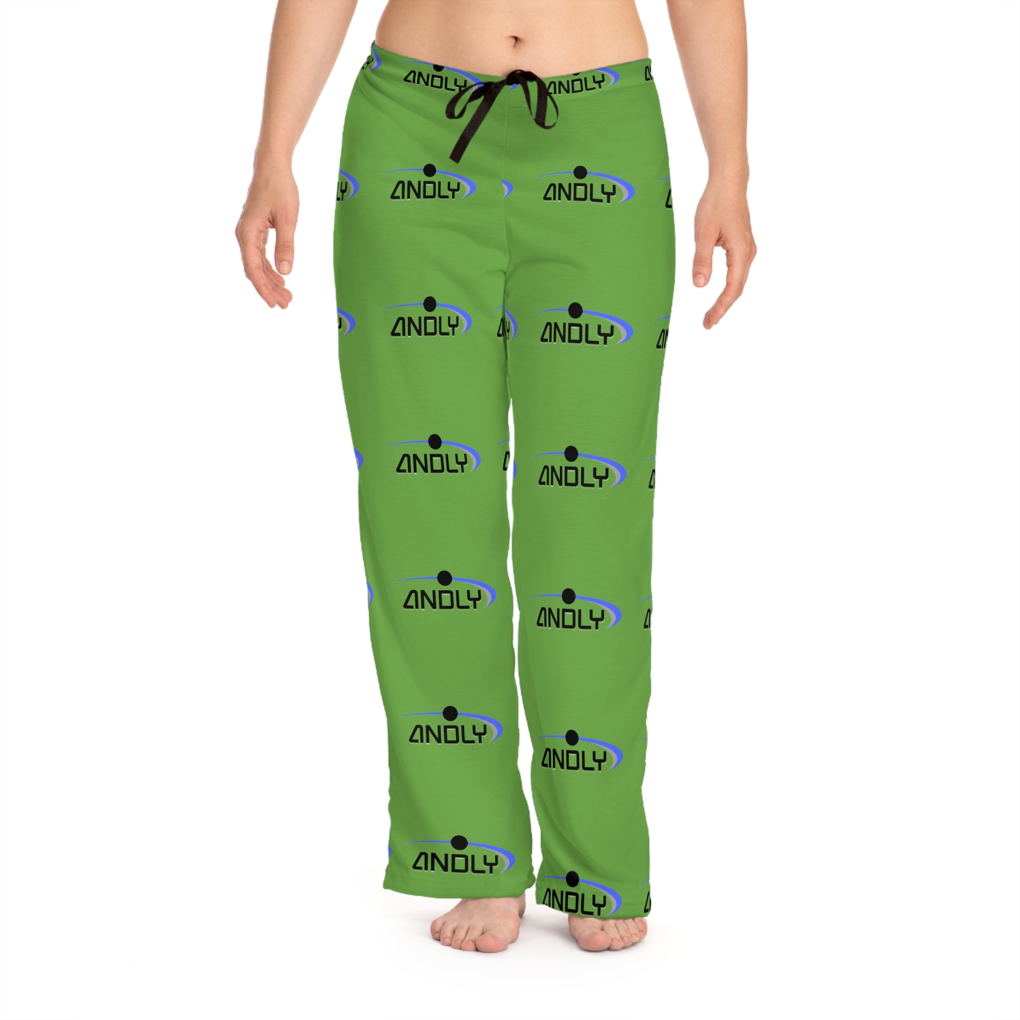 Green Logo Pajama Pants — Women's Comfortable Lounge Sleepwear