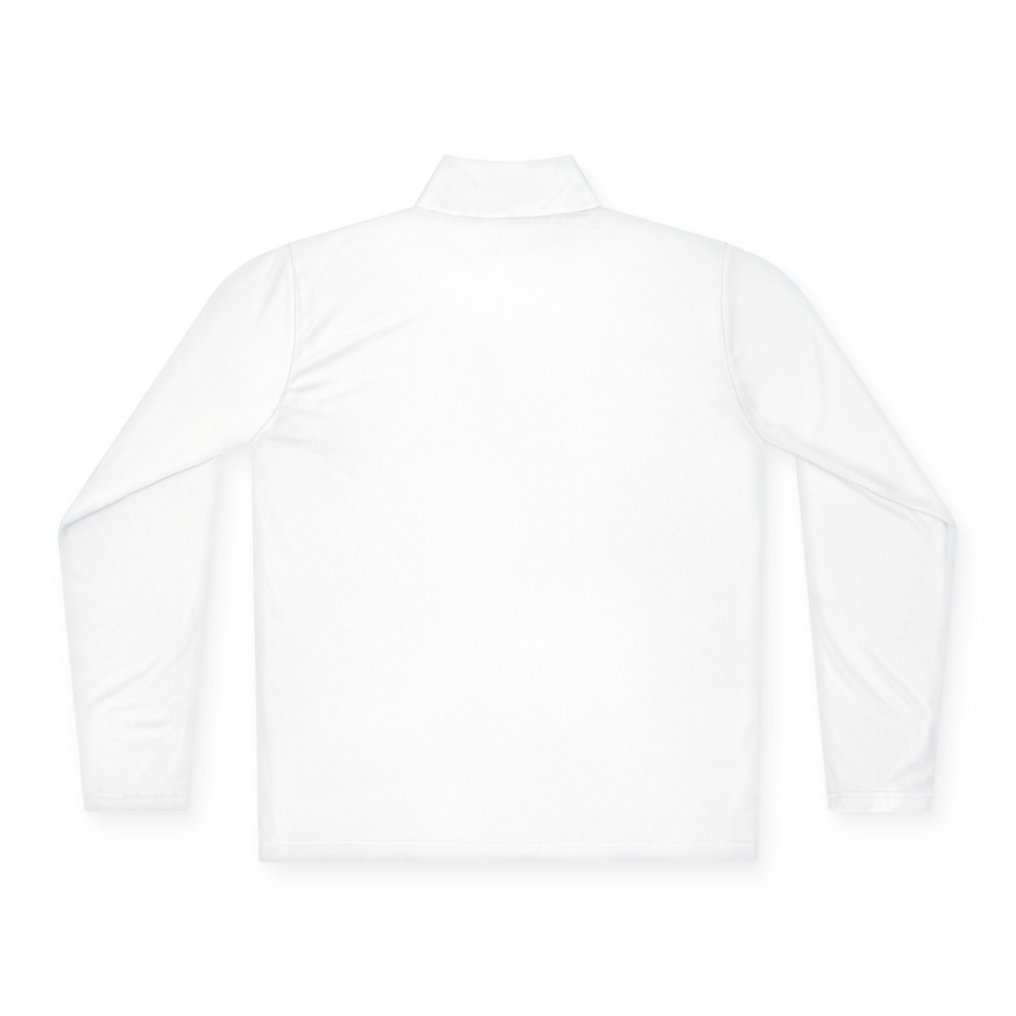 Quarter-Zip Pullover — Minimal 'ANDLY' Logo White Athletic Pullover