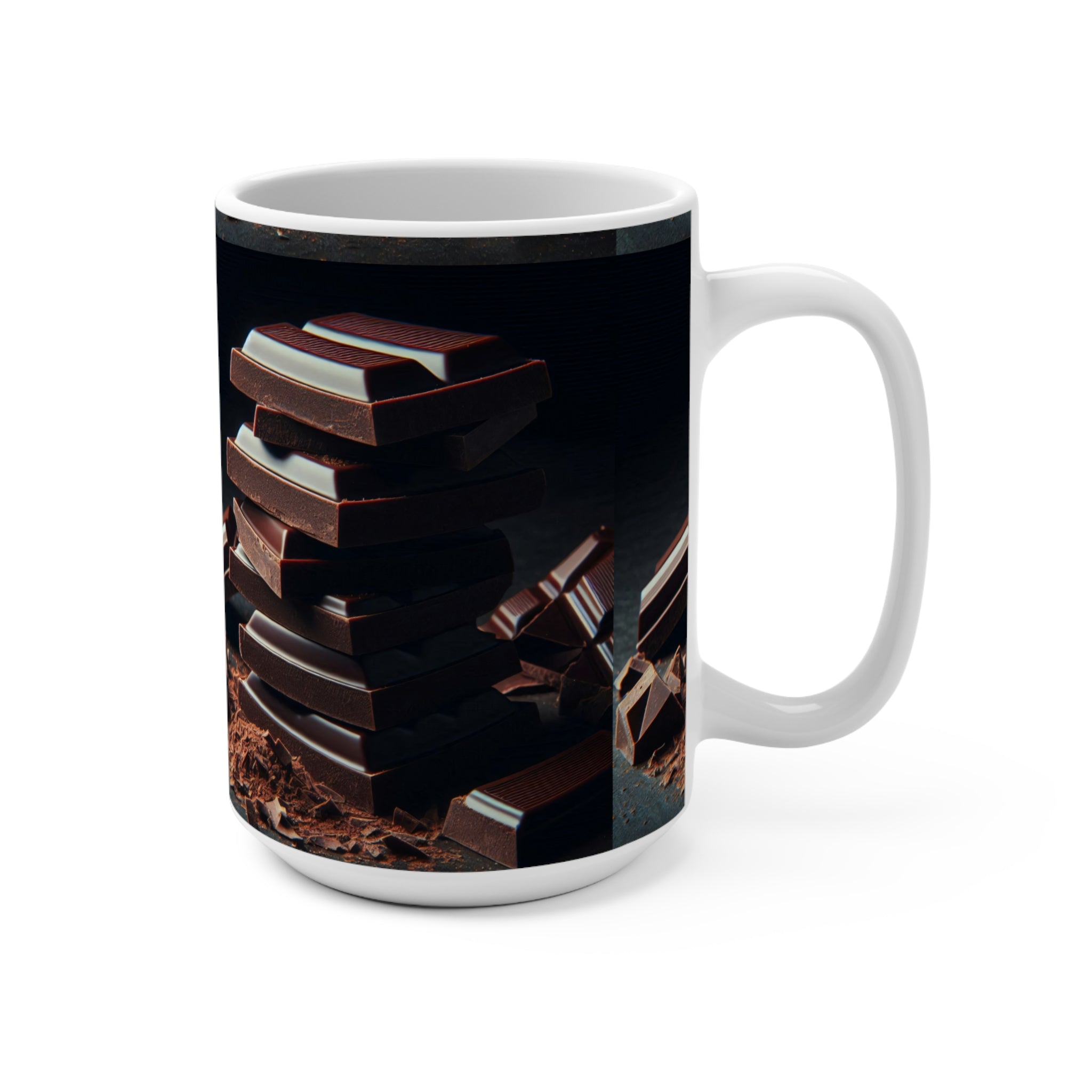 Chocolate Bar Photo Mug — 15oz Ceramic Coffee Cup