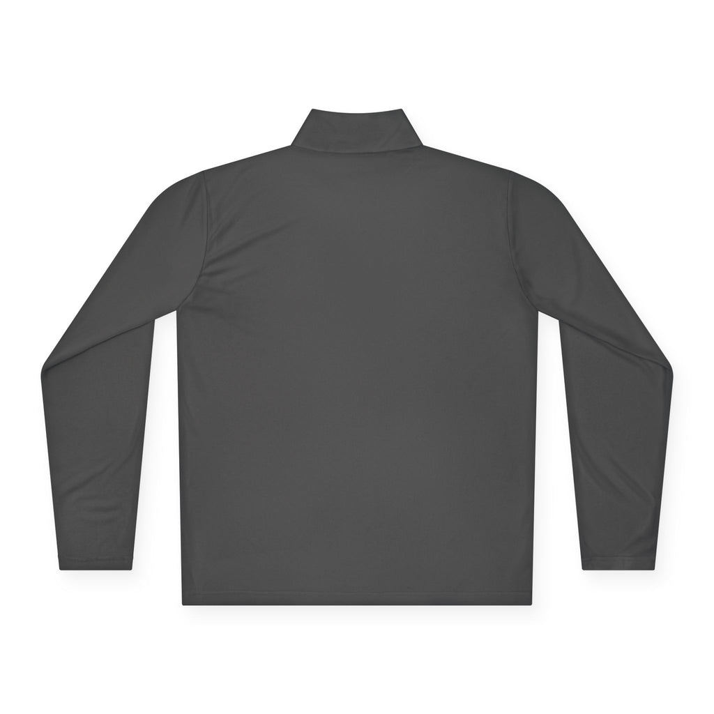 Quarter-Zip Pullover — Minimal 'ANDLY' Logo White Athletic Pullover