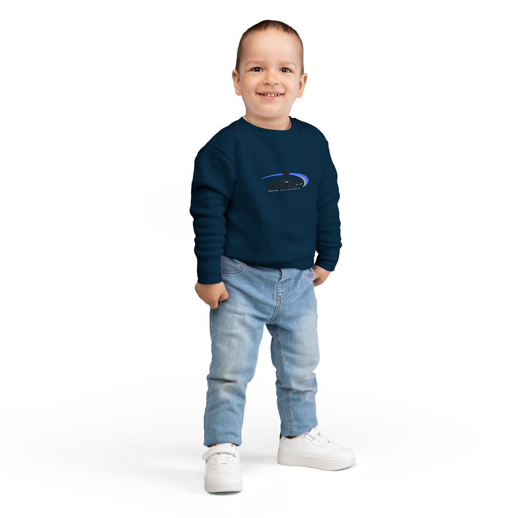 Toddler Sweatshirt - 'ANDLY' Retro Logo Kids Pullover, Cozy Neutral Crewneck