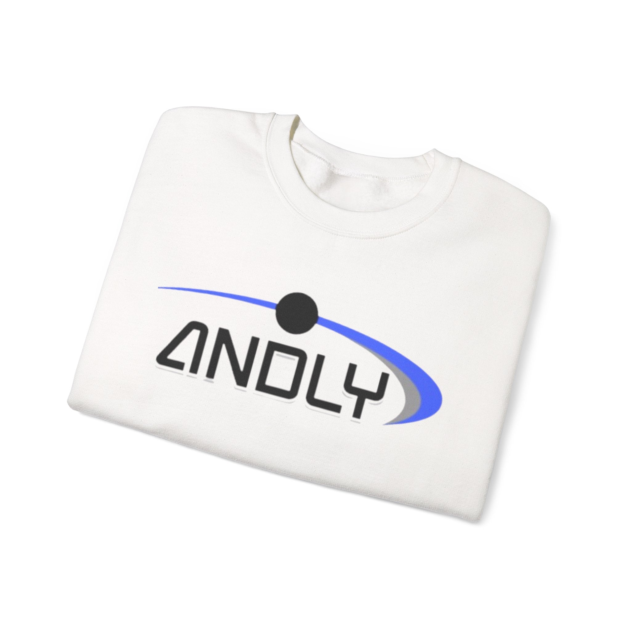 Andly Logo Crewneck Sweatshirt — Minimalist Retro Space Logo Pullover