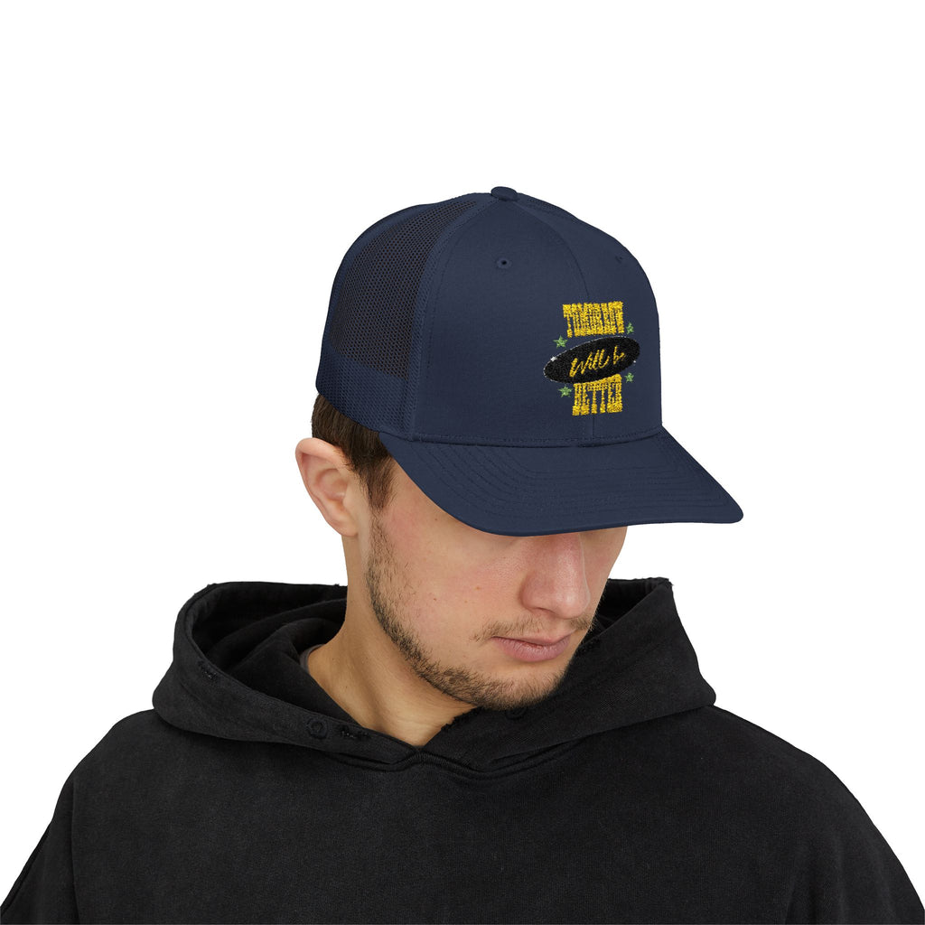 Vintage Surf Trucker Cap — 'Catch the Wave' Embroidered Snapback