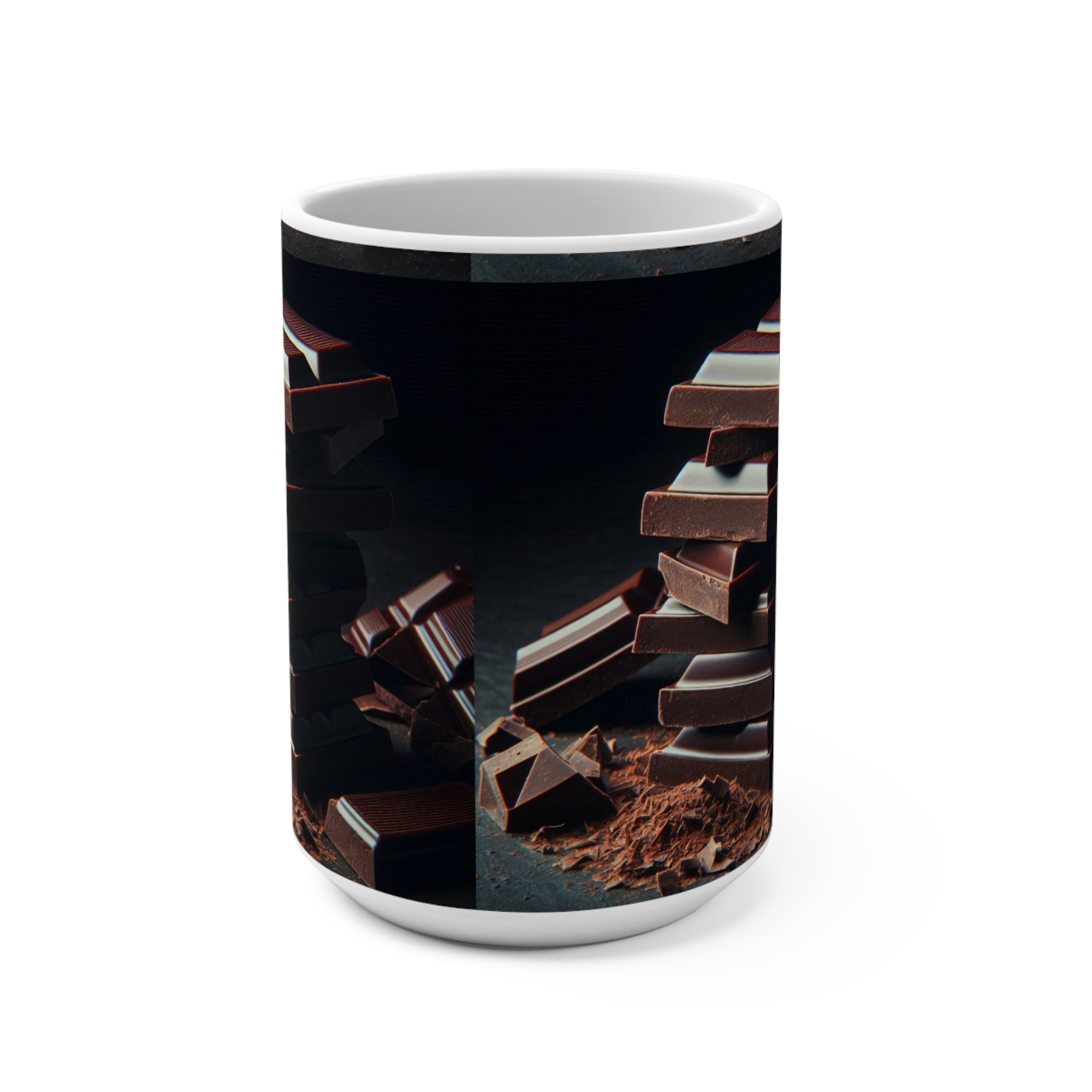 Chocolate Bar Photo Mug — 15oz Ceramic Coffee Cup