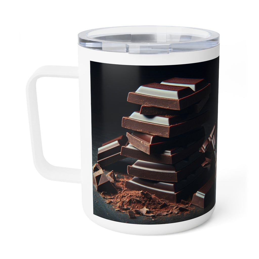 Chocolate Stack 10oz Insulated Coffee Mug — Gourmet Cocoa Design