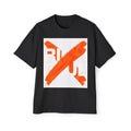 Oversized Tee — Bold Orange X Graphic Shirt
