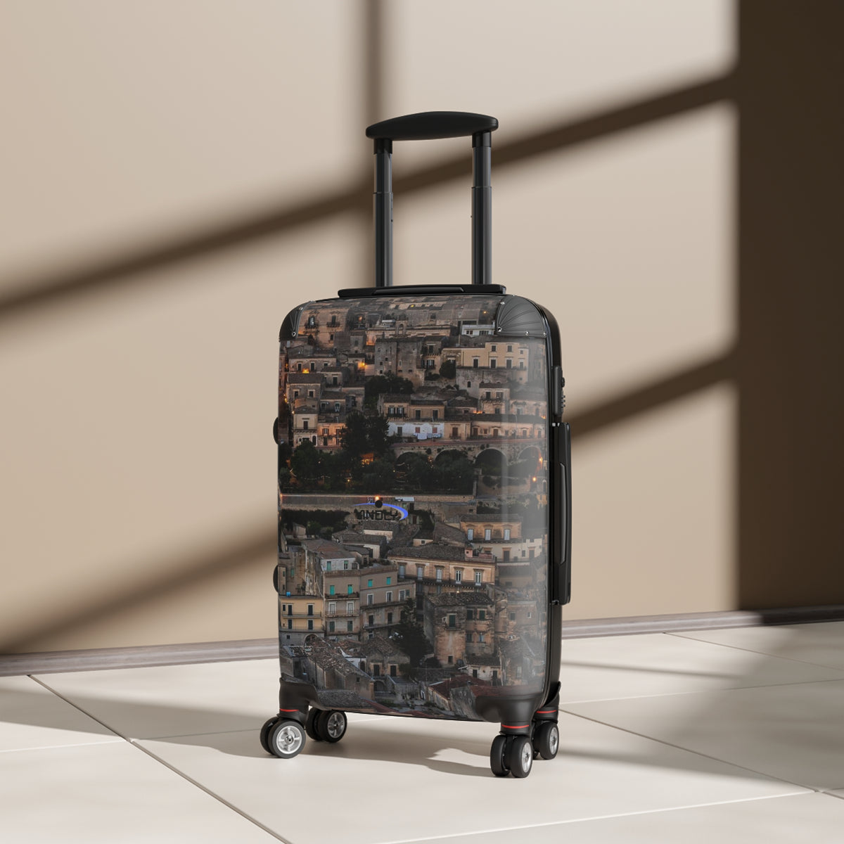 Vintage European Cityscape Carry-On Suitcase — Scenic Travel Luggage
