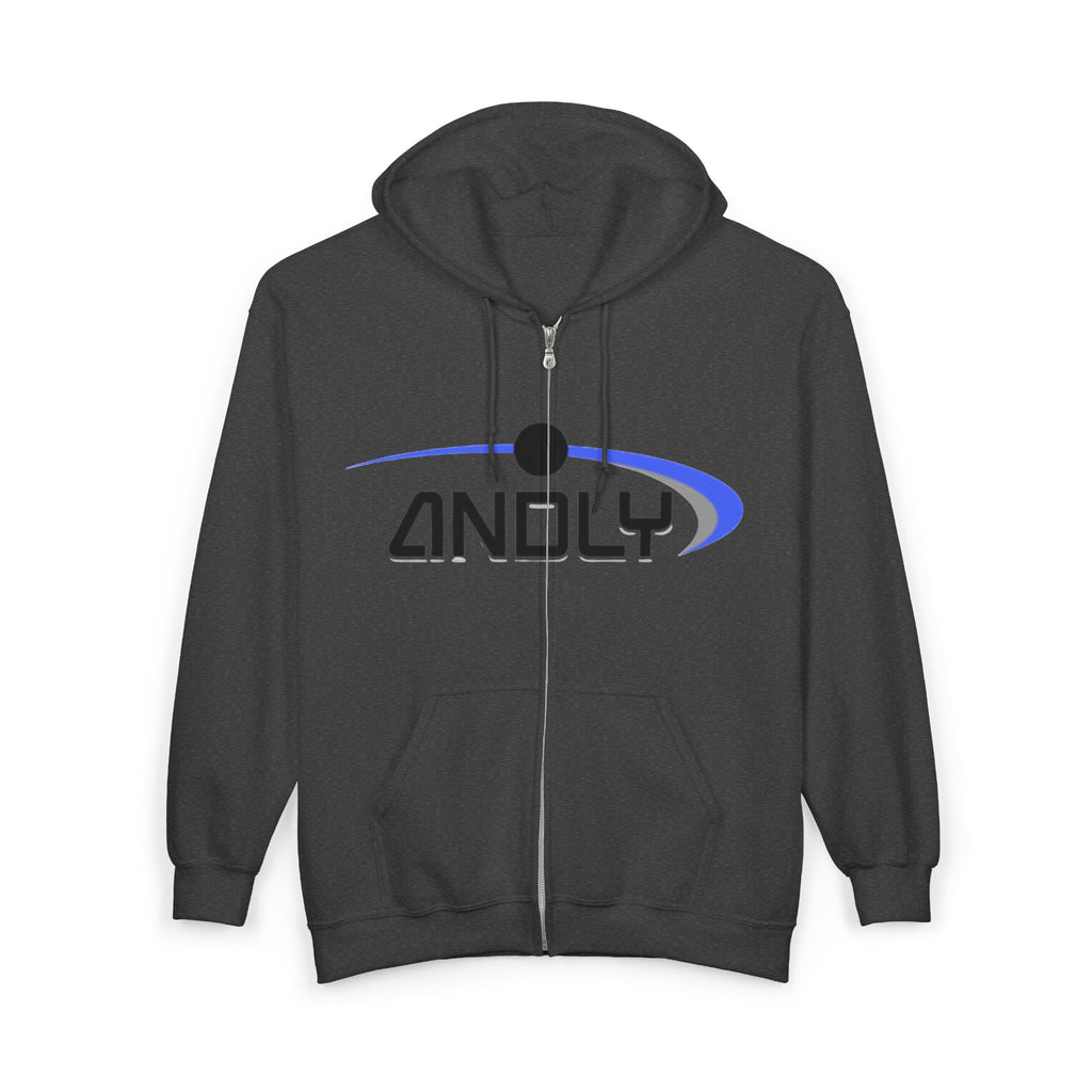 Andly Logo Zip Hoodie – Full-Zip Graphic Sweatshirt