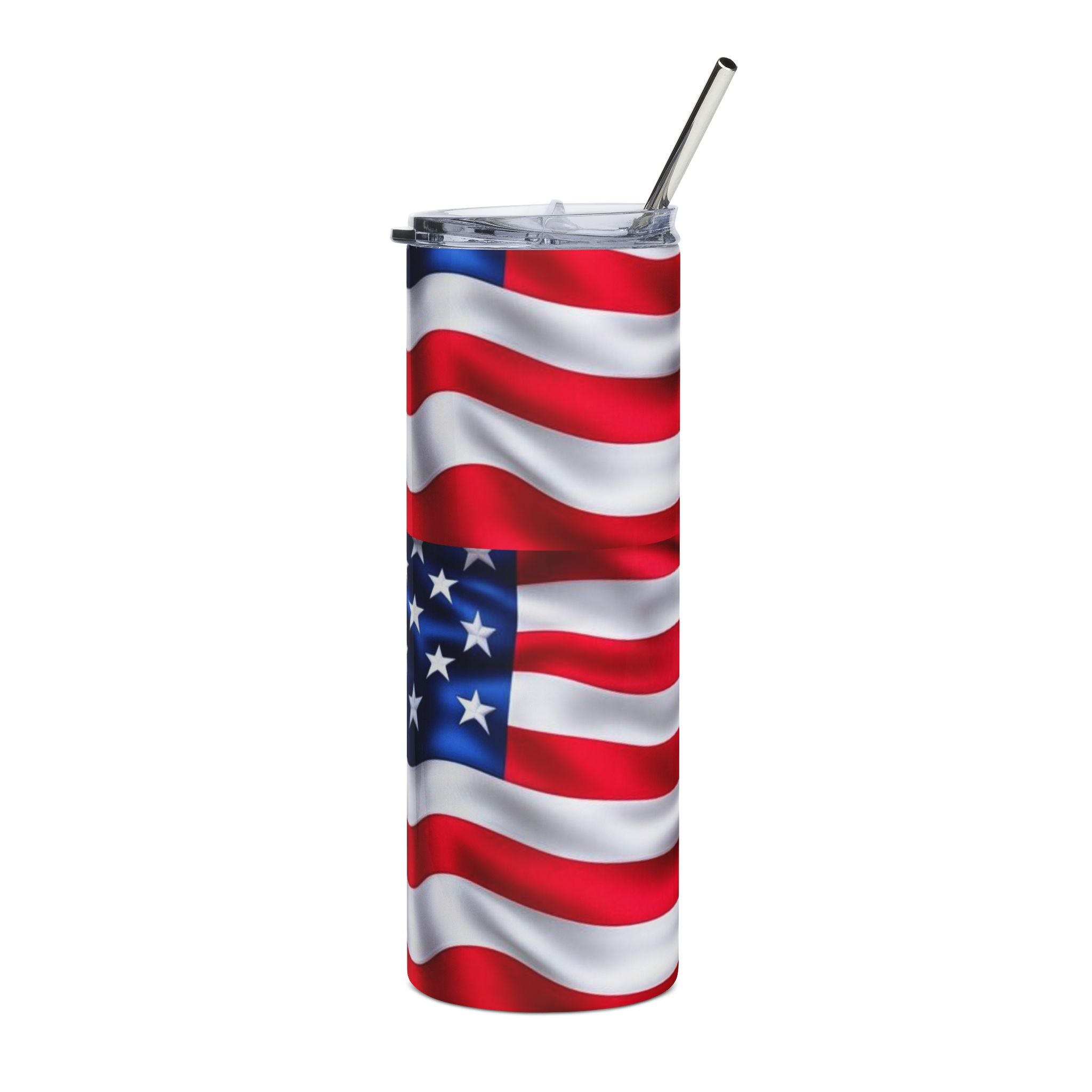 20oz American Flag Stainless Steel Tumbler – Patriotic USA Travel Cup