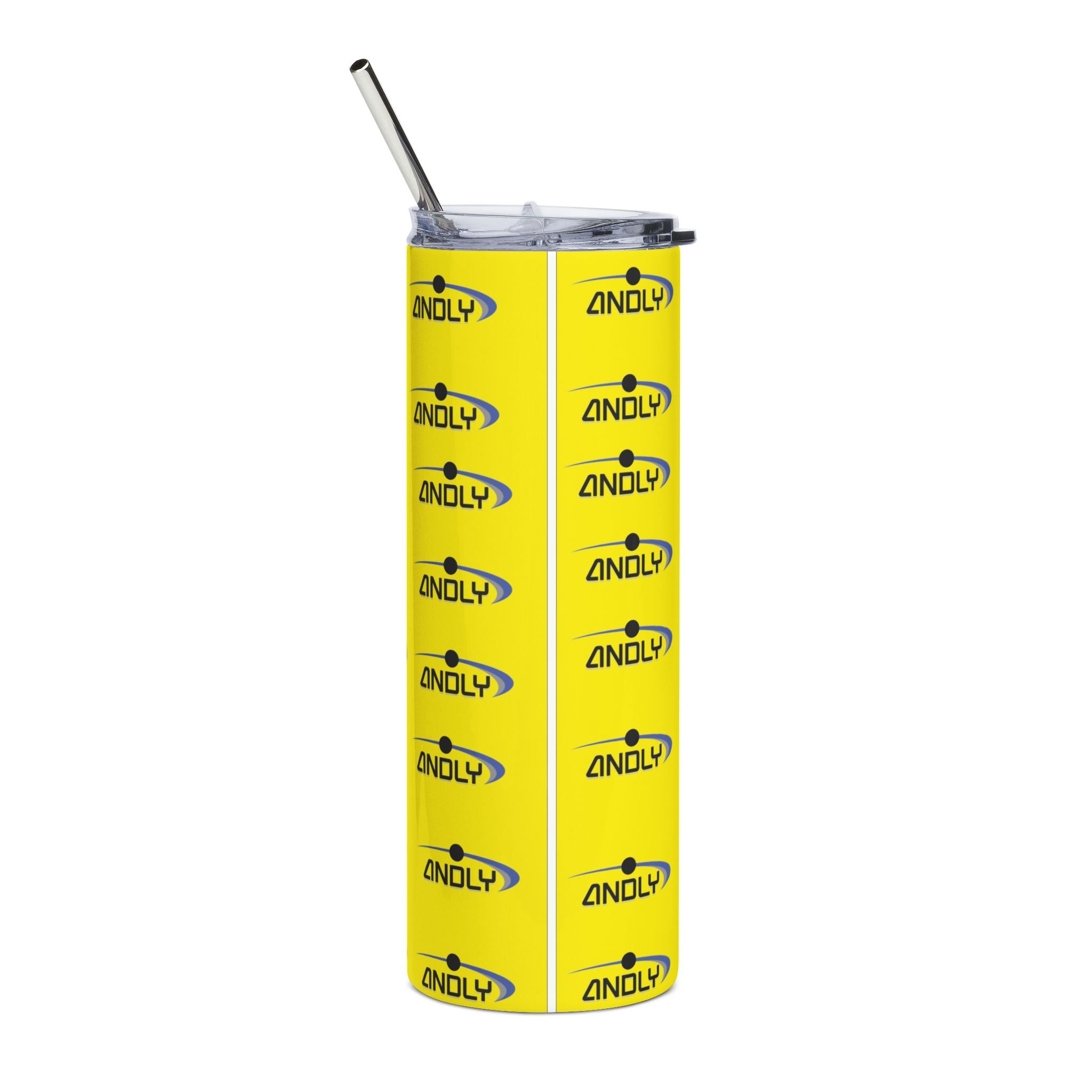 Yellow Branded 20oz Stainless Tumbler — Andly Logo Travel Cup
