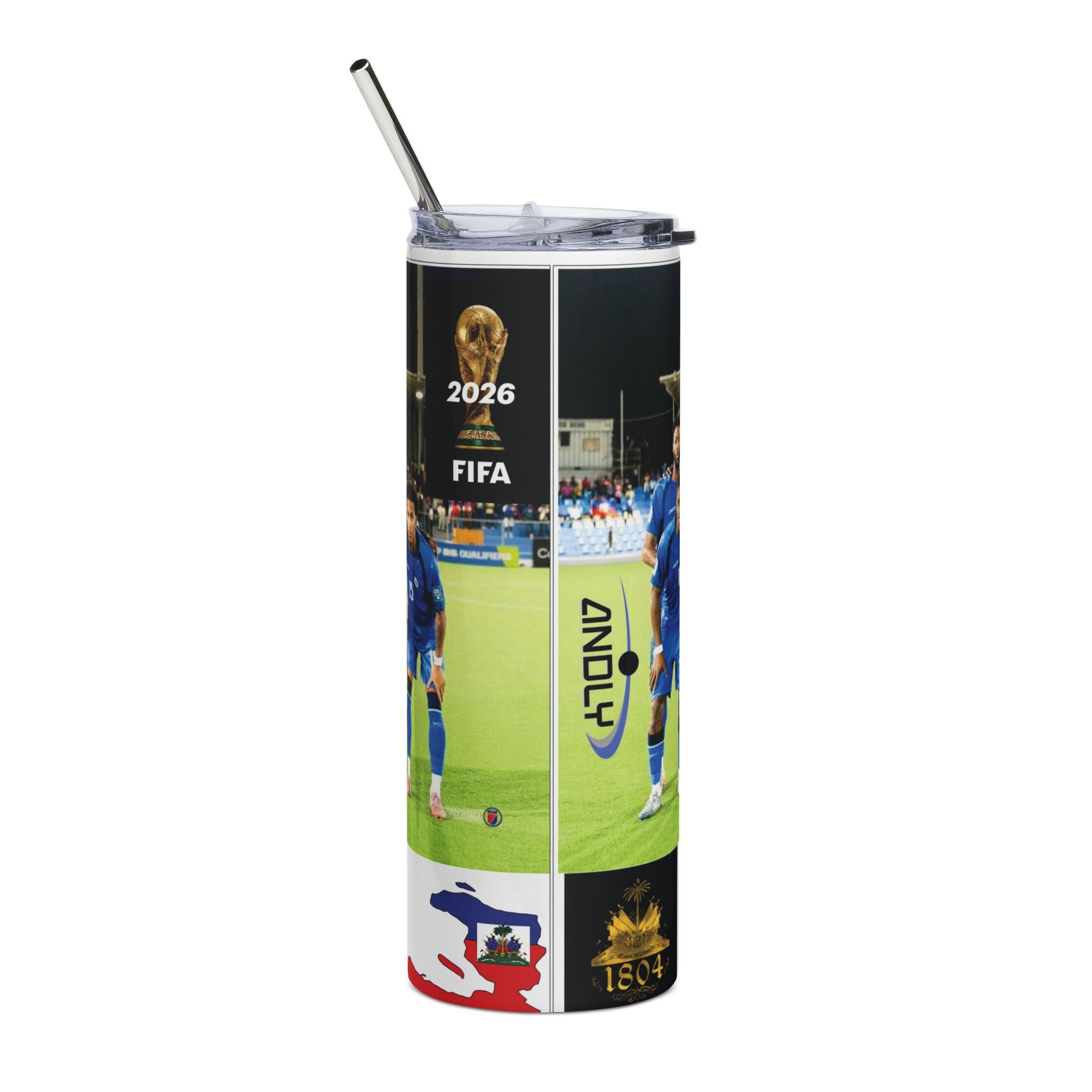 ANDLY World Cup Soccer Team 20oz Stainless Steel Tumbler