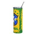 Brazil Flag 20oz Stainless Tumbler — CBF Soccer Fan Travel Cup