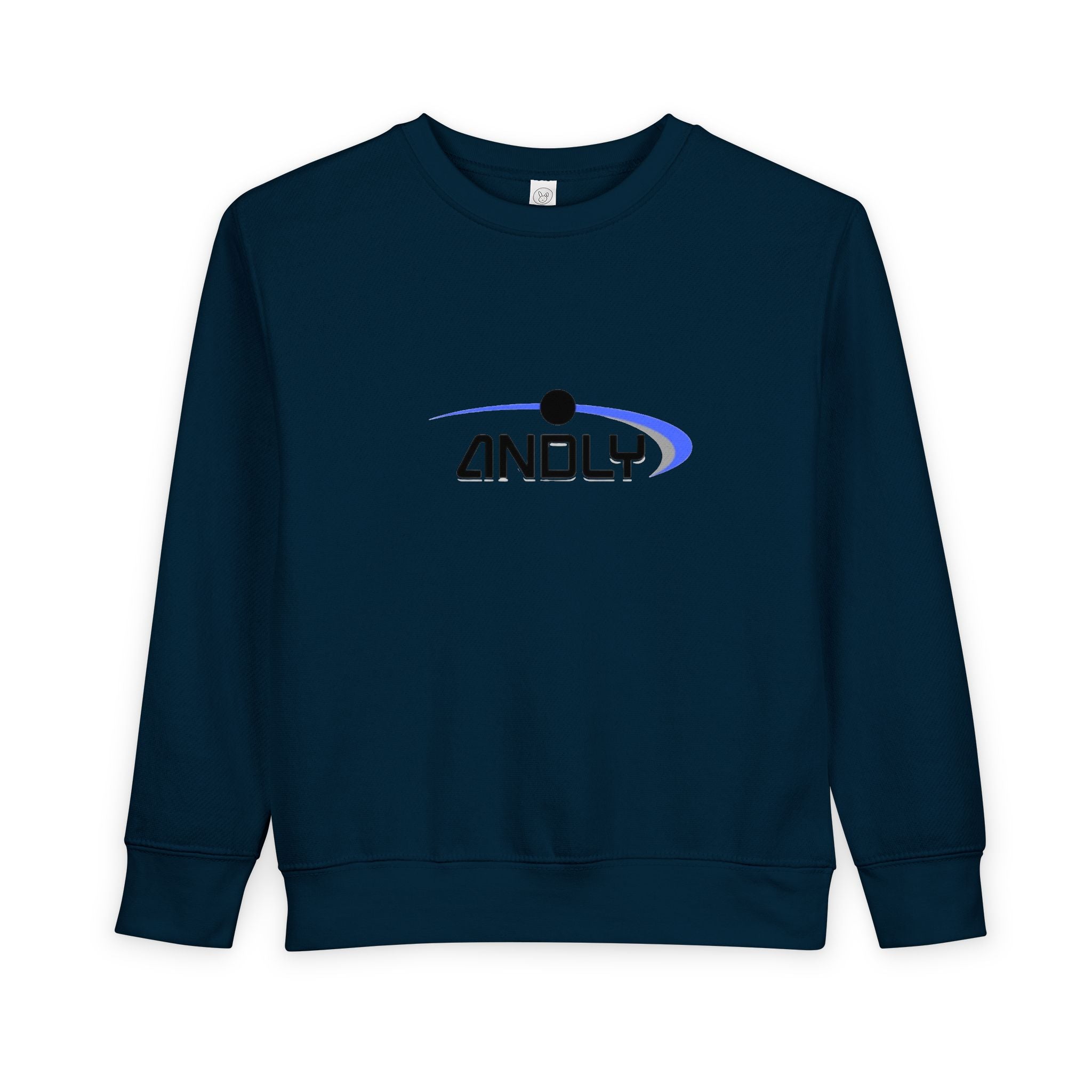 Toddler Sweatshirt - 'ANDLY' Retro Logo Kids Pullover, Cozy Neutral Crewneck