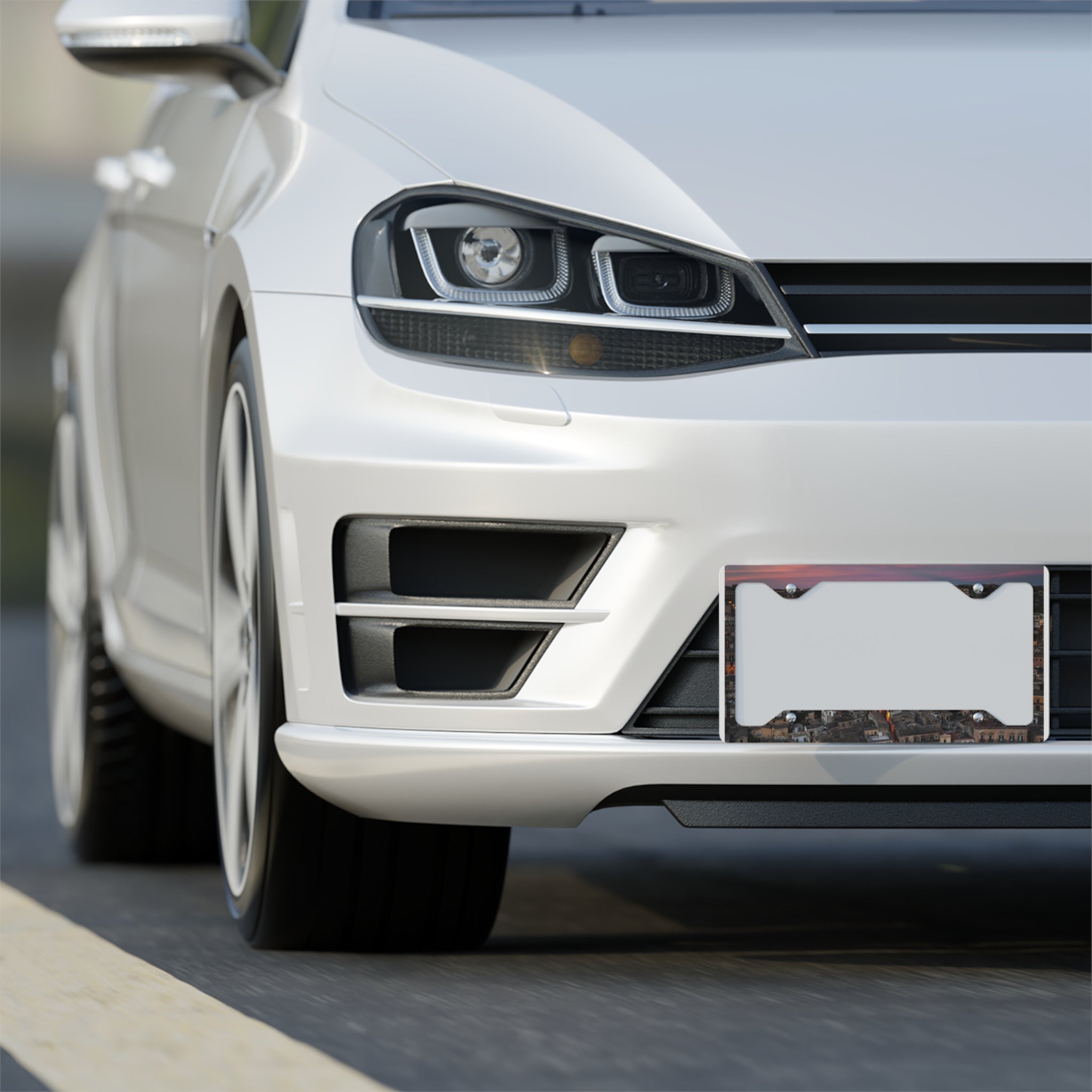Metal License Plate Frame — Stainless Steel Photo-Edge Car License Plate Trim