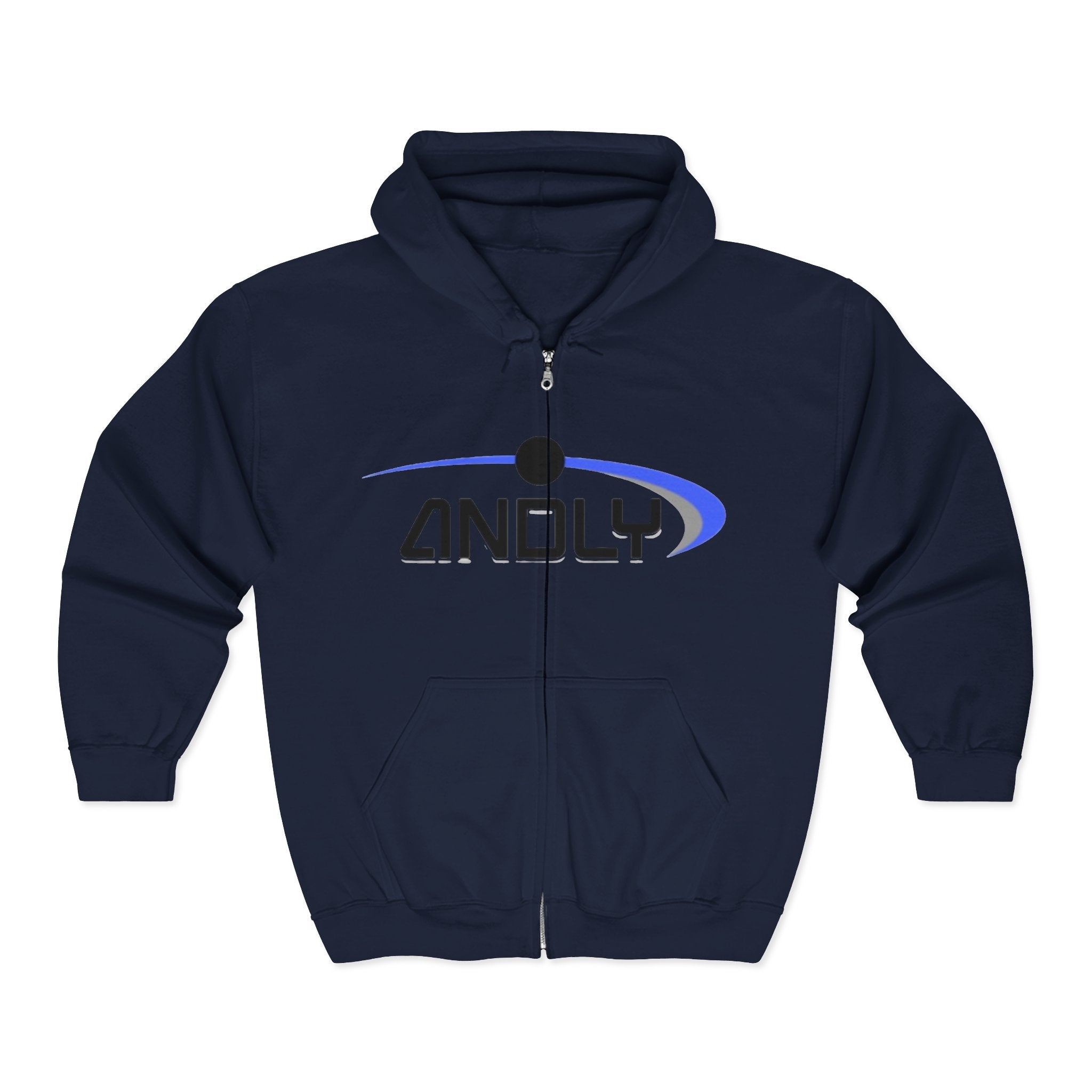 Andly Logo Zip Hoodie – Full-Zip Graphic Sweatshirt