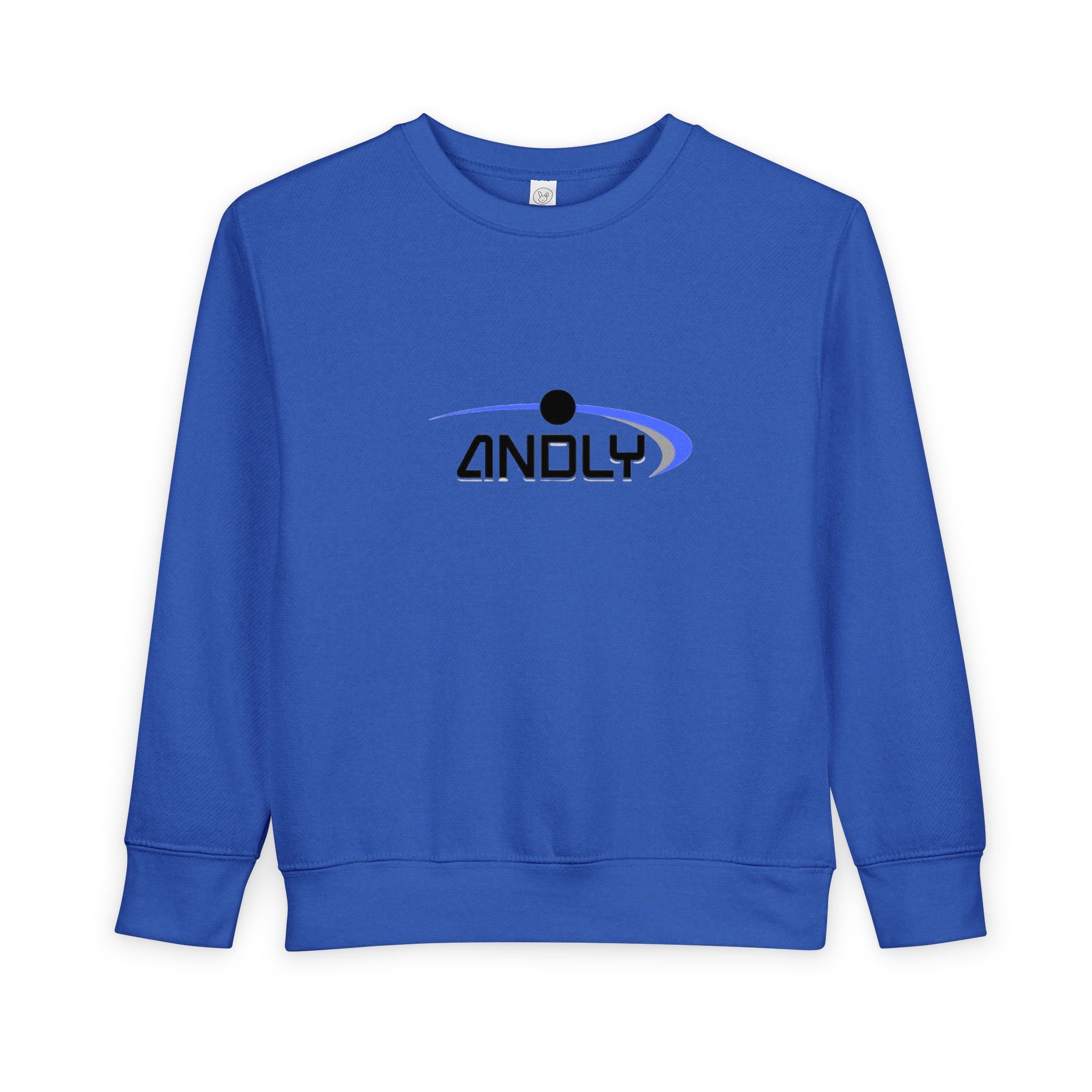 Toddler Sweatshirt - 'ANDLY' Retro Logo Kids Pullover, Cozy Neutral Crewneck