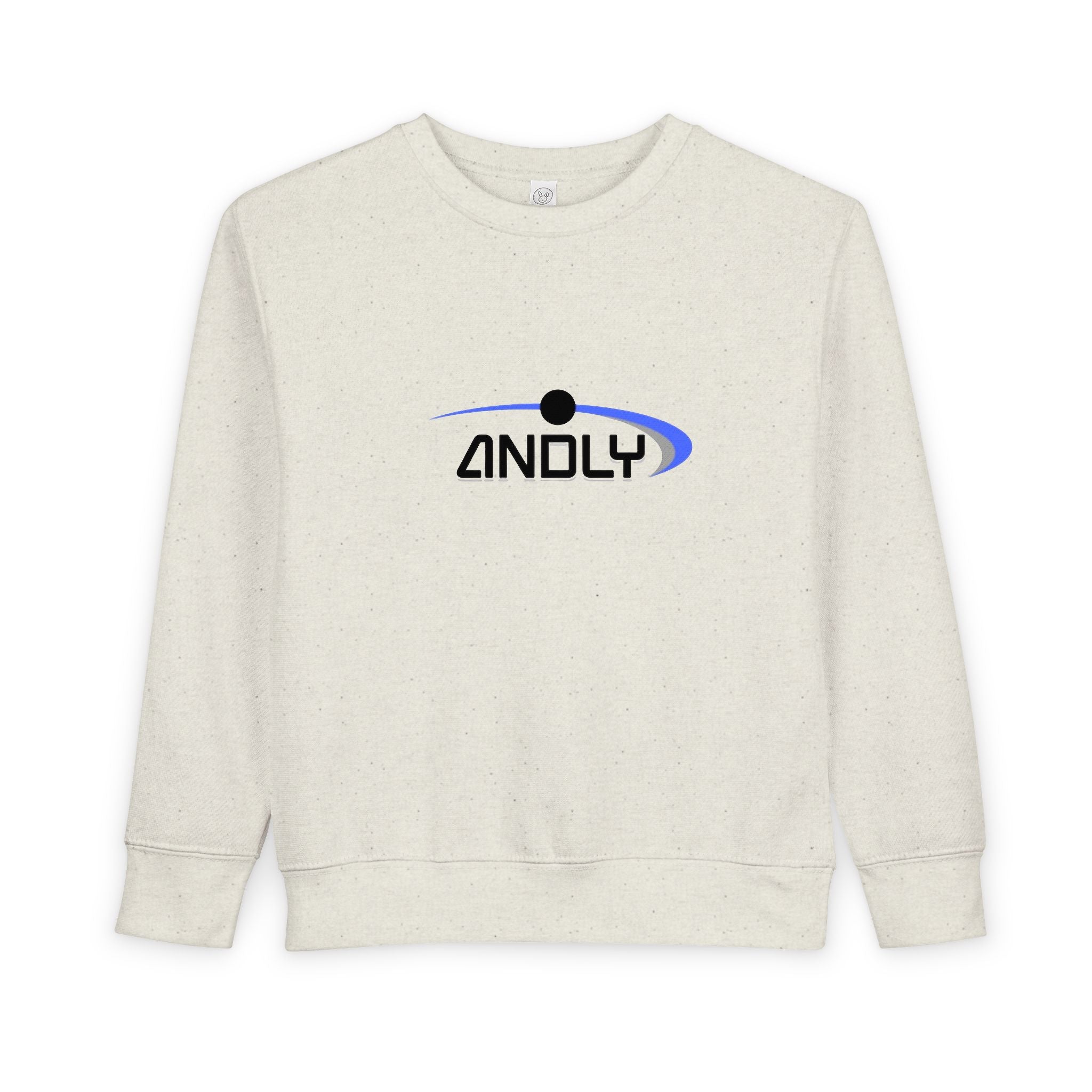Toddler Sweatshirt - 'ANDLY' Retro Logo Kids Pullover, Cozy Neutral Crewneck