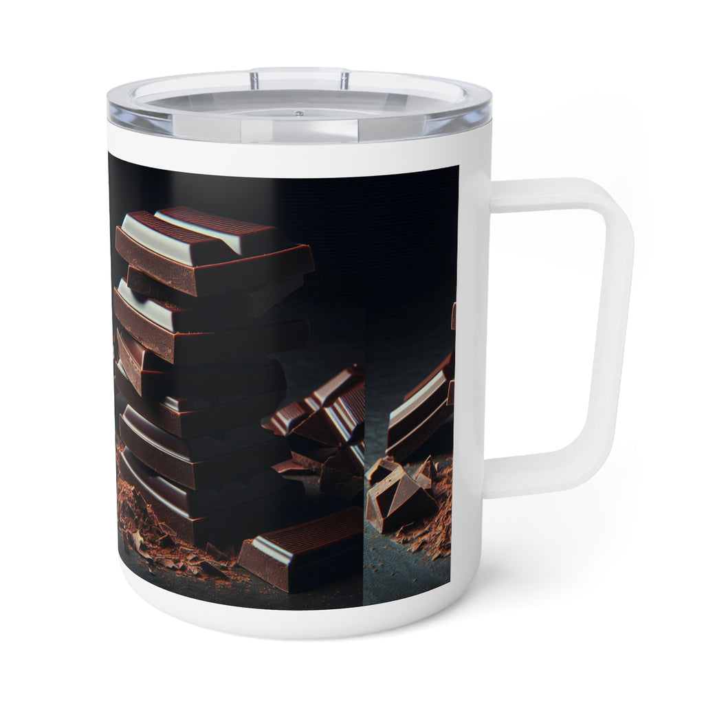 Chocolate Stack 10oz Insulated Coffee Mug — Gourmet Cocoa Design