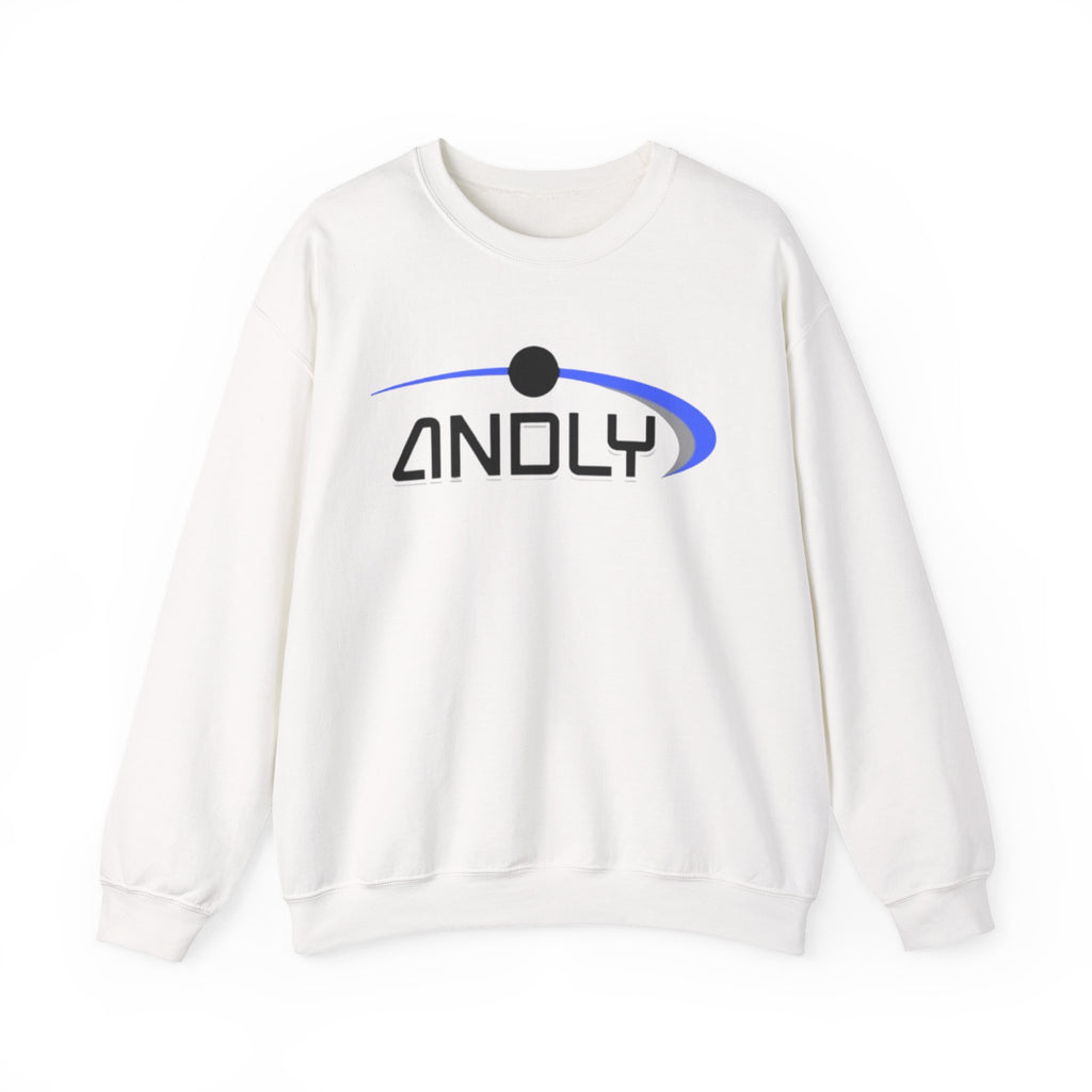 Andly Logo Crewneck Sweatshirt — Minimalist Retro Space Logo Pullover