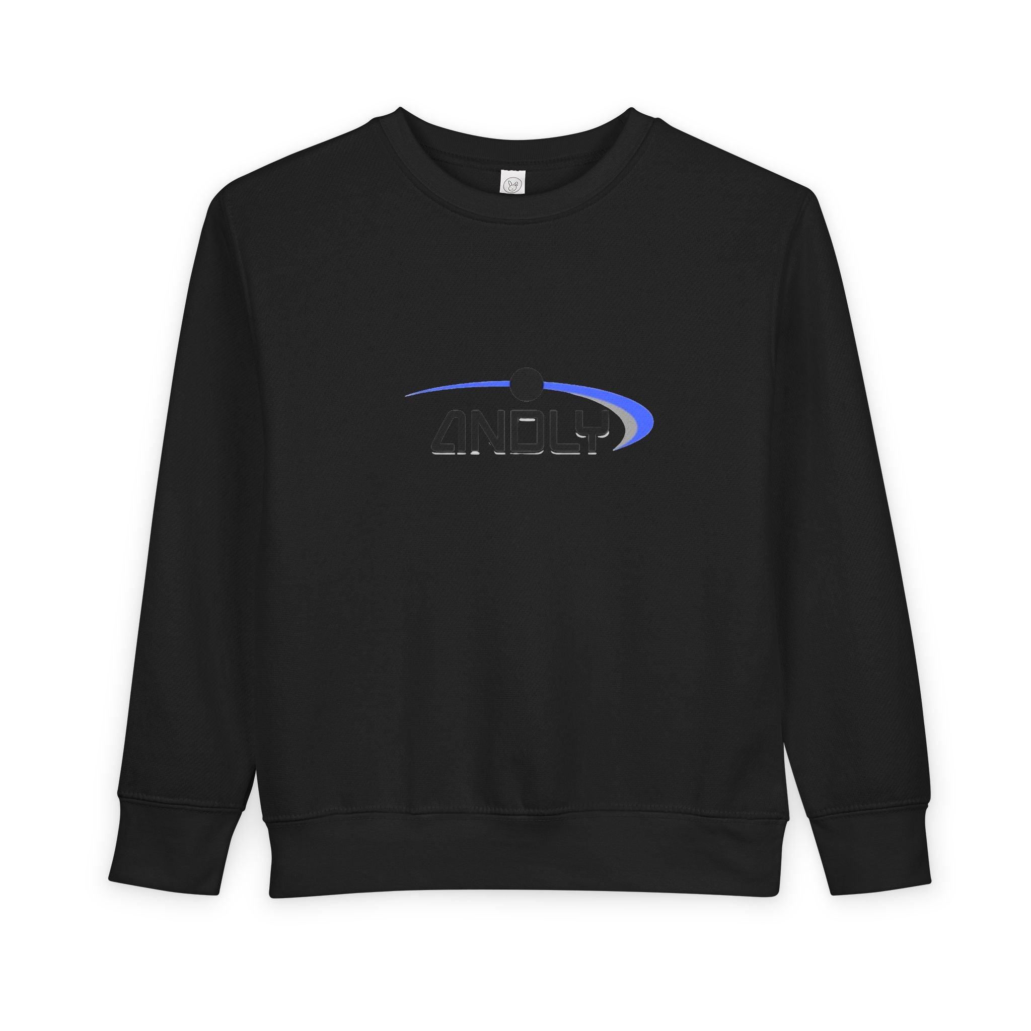 Toddler Sweatshirt - 'ANDLY' Retro Logo Kids Pullover, Cozy Neutral Crewneck