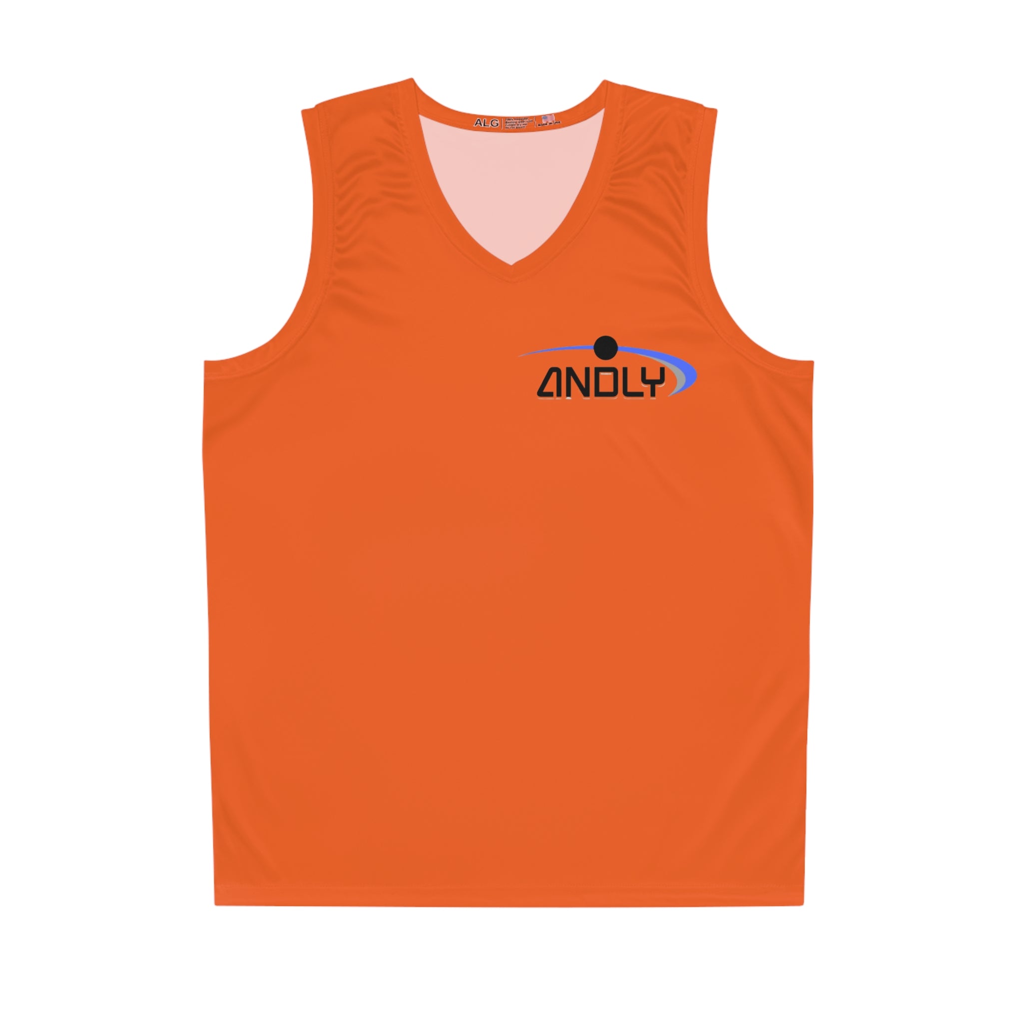 Orange Basketball Jersey with Andly Logo - Team Practice Tank Top