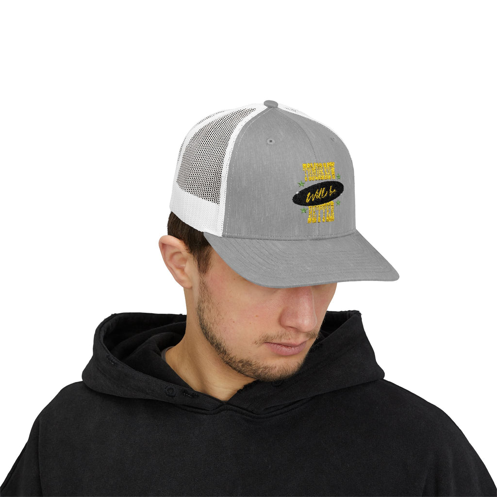 Vintage Surf Trucker Cap — 'Catch the Wave' Embroidered Snapback