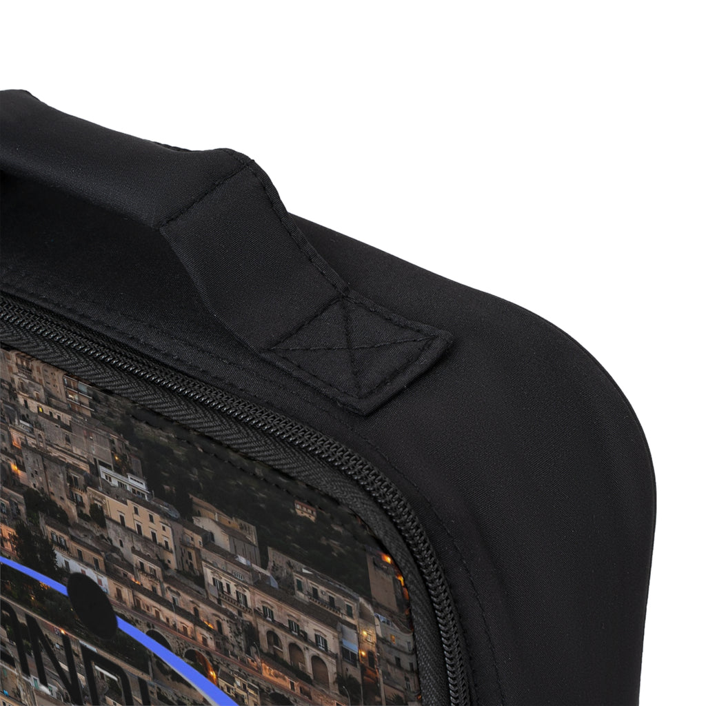 Cityscape Night Lunch Bag — Mediterranean Hilltown Photo Lunchbox