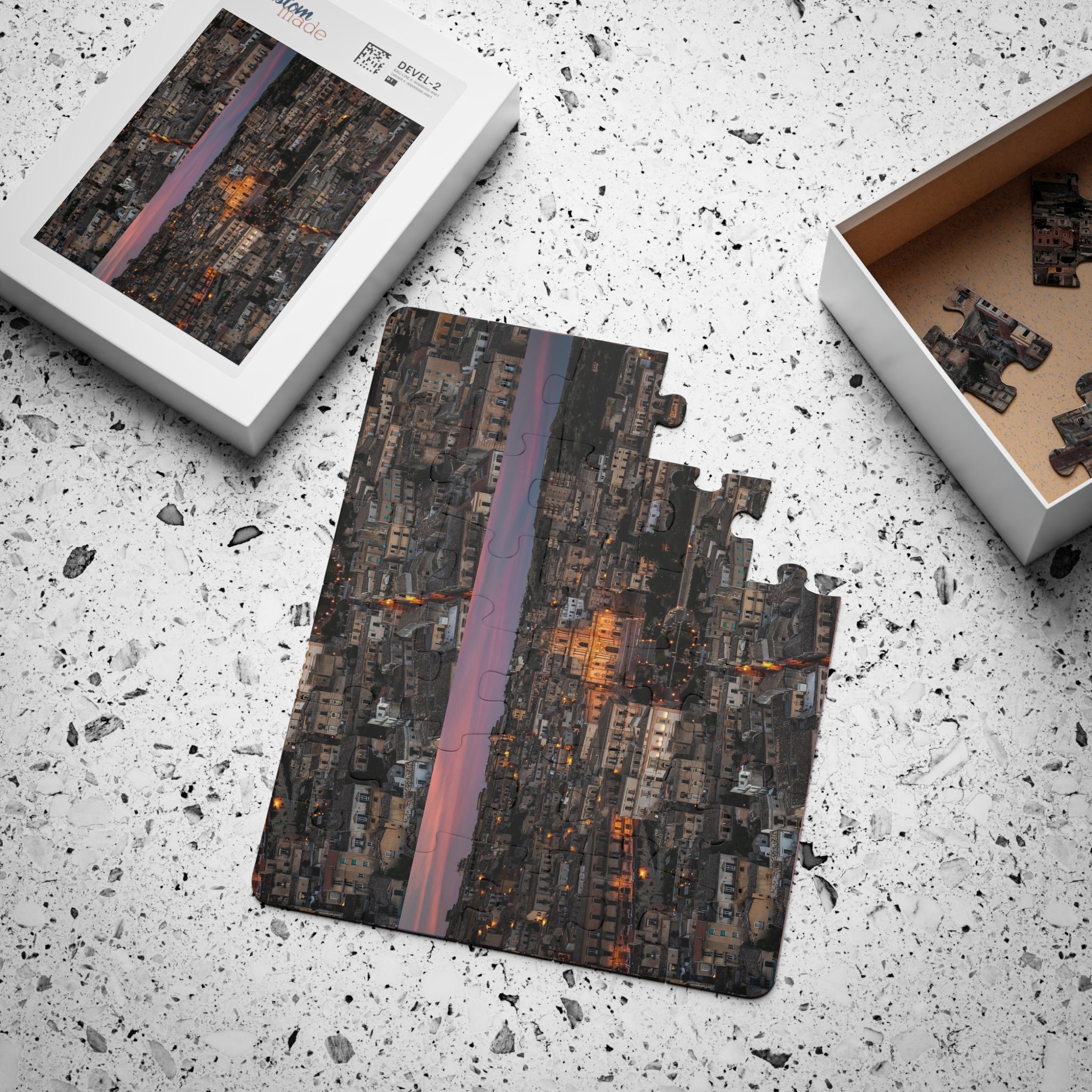 Cityscape Sunset Kids Puzzle – 30-Piece Urban Evening Jigsaw