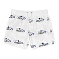 Swim Trunks — All-Over Logo Print Beach Shorts