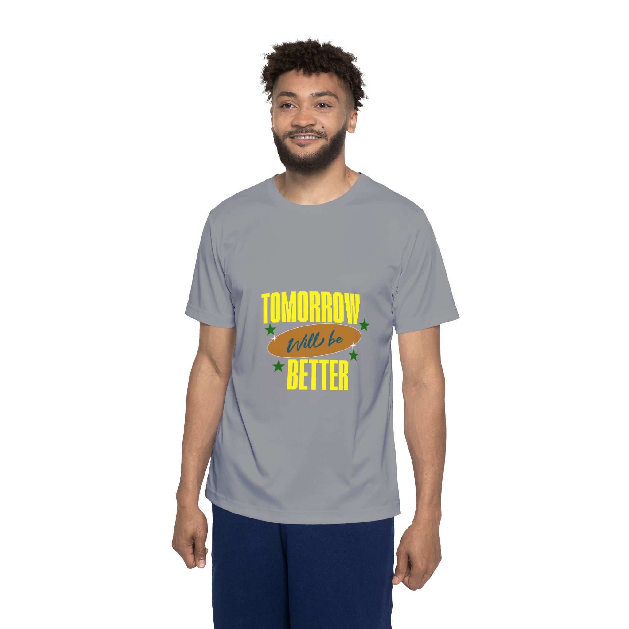 Men's Sports Jersey — "Tomorrow Will Be Better" Motivational Athletic Tee