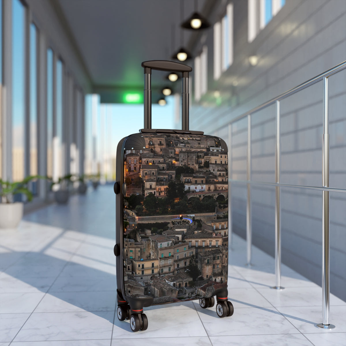 Vintage European Cityscape Carry-On Suitcase — Scenic Travel Luggage
